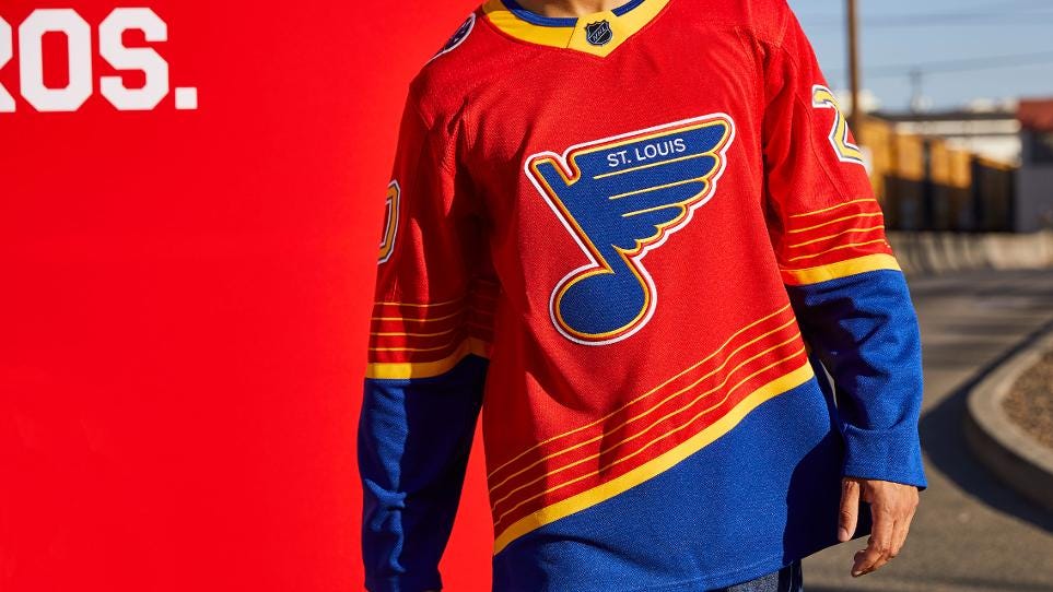 PHOTOS: Blues unveil new 'Reverse Retro' jersey to be worn in 2020-21 season