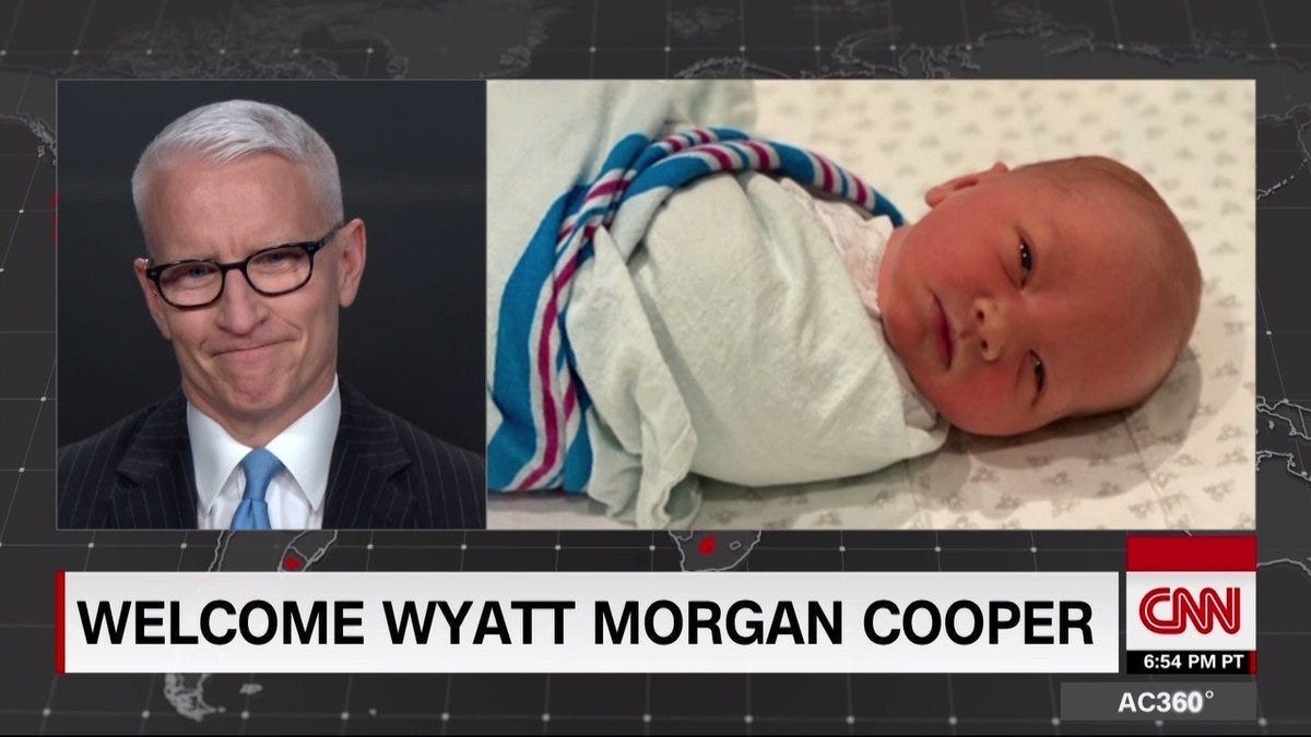 Anderson Cooper Announces He's a Dad to a Son Born via Surrogate