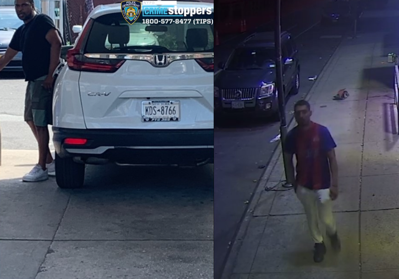 The suspect in the Flushing incident (left) and the suspect in the Chelsea incident (right)