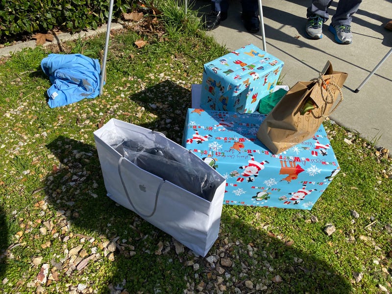 The family of 30-year-old Angelo Quinto put his unopened Christmas presents on the lawn during a Thursday media briefing.