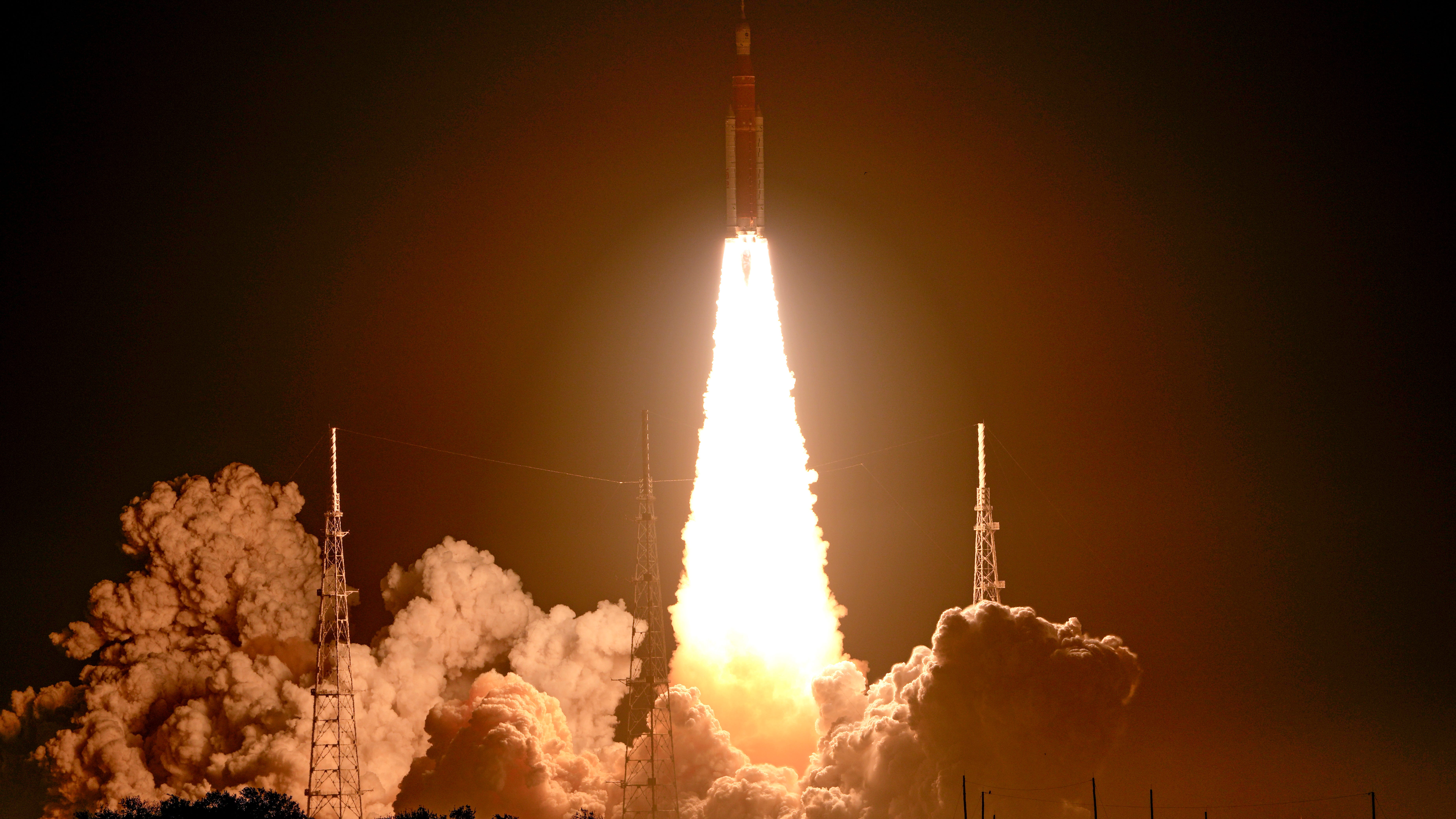 NASA capsule on way to moon after launch by giant new rocket