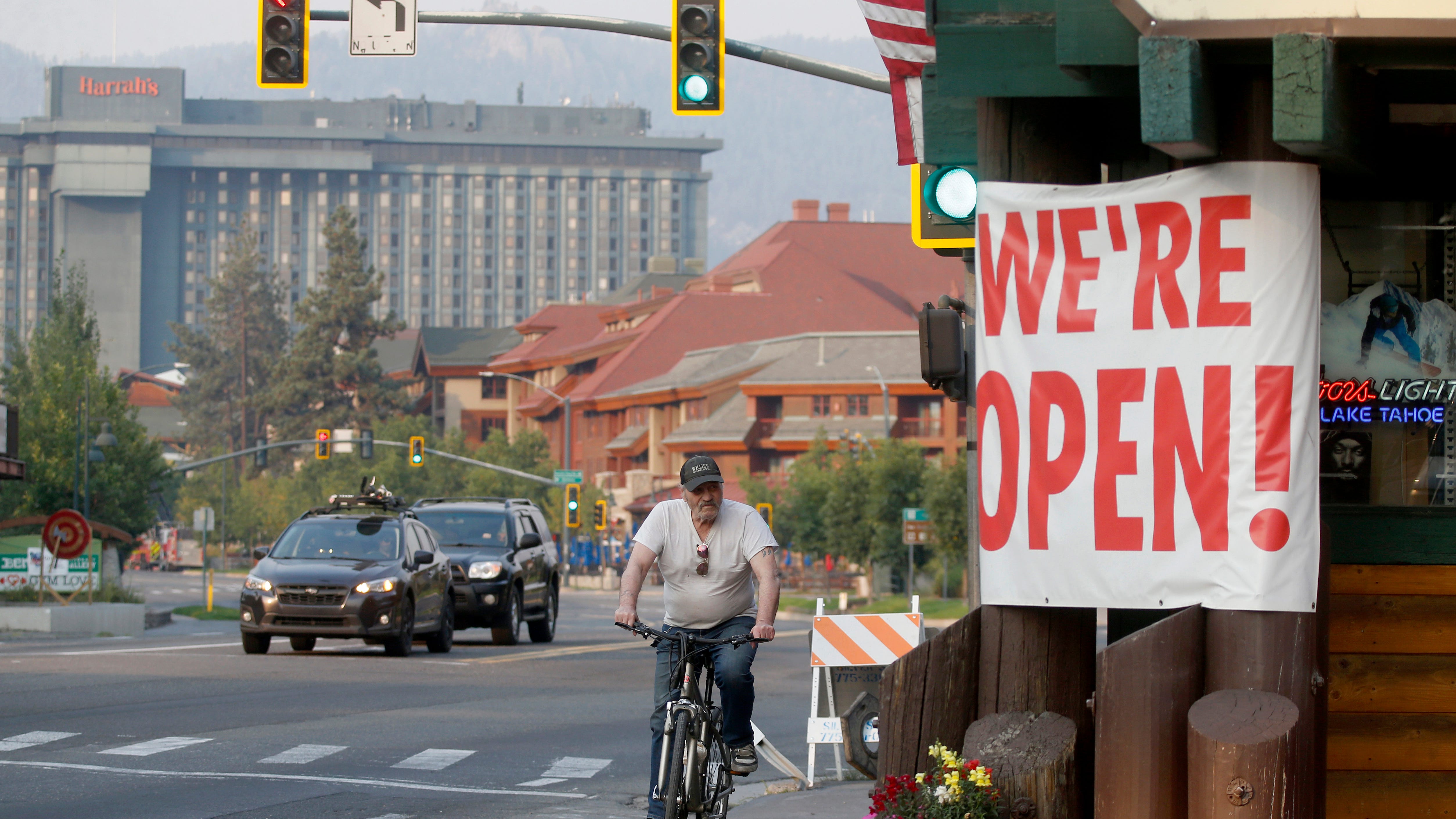 Evacuations lifted for thousands in Tahoe as wildfire stalls
