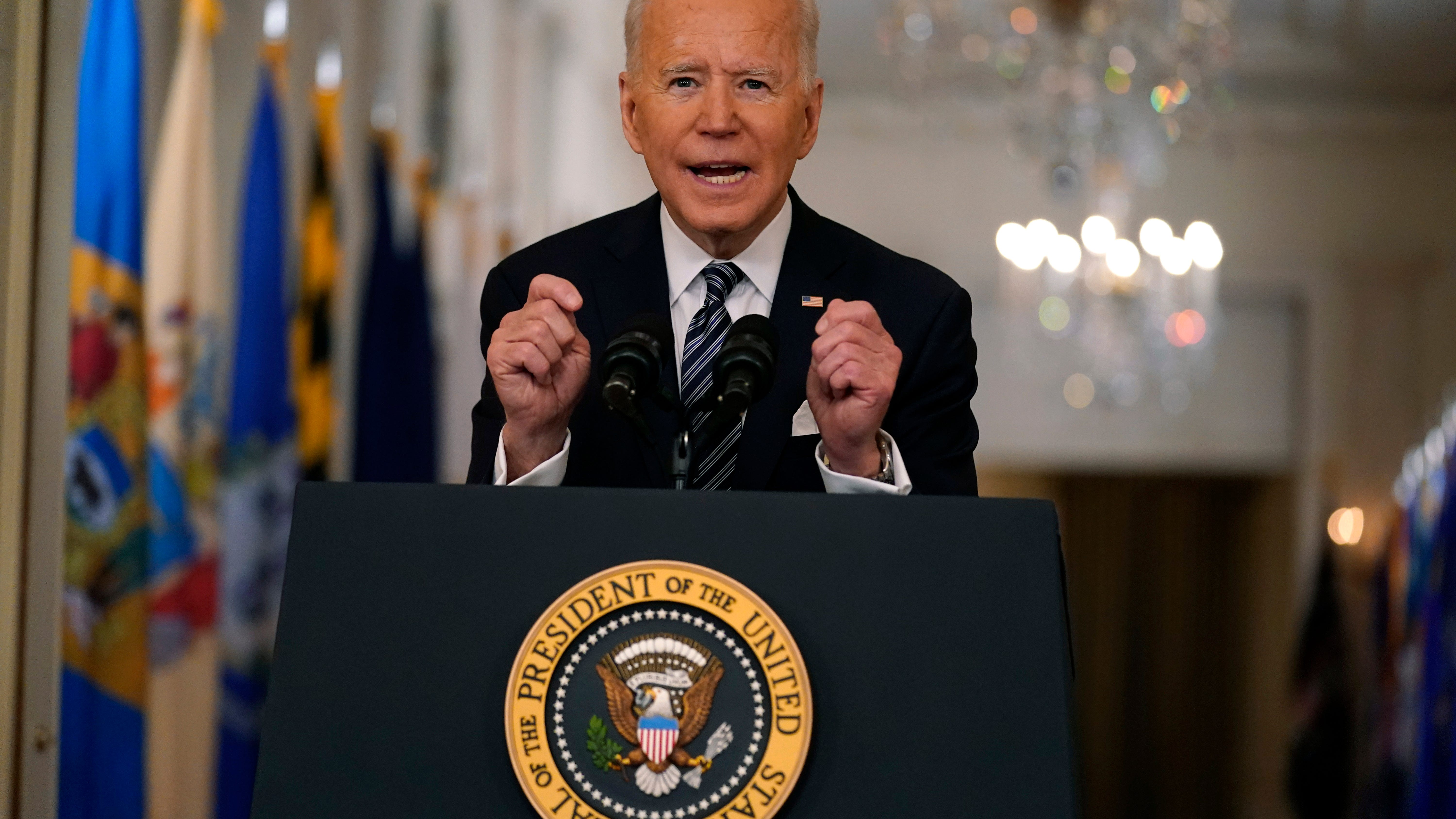 Biden sets May 1 target to have all adults vaccine-eligible