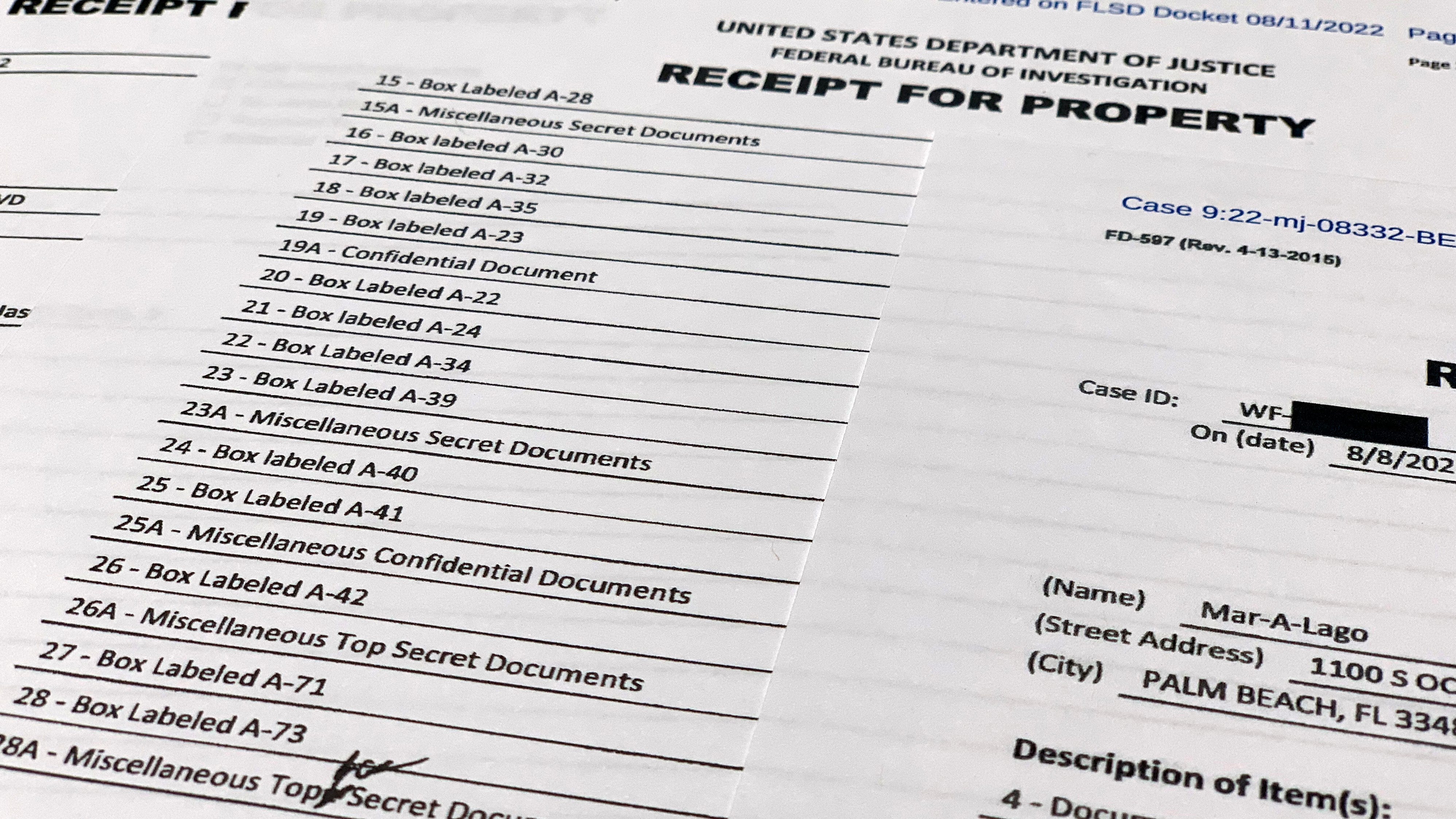 FBI seized top secret documents in Trump estate search