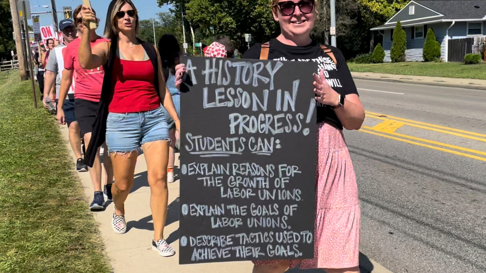 Columbus teachers strike on first day back to school