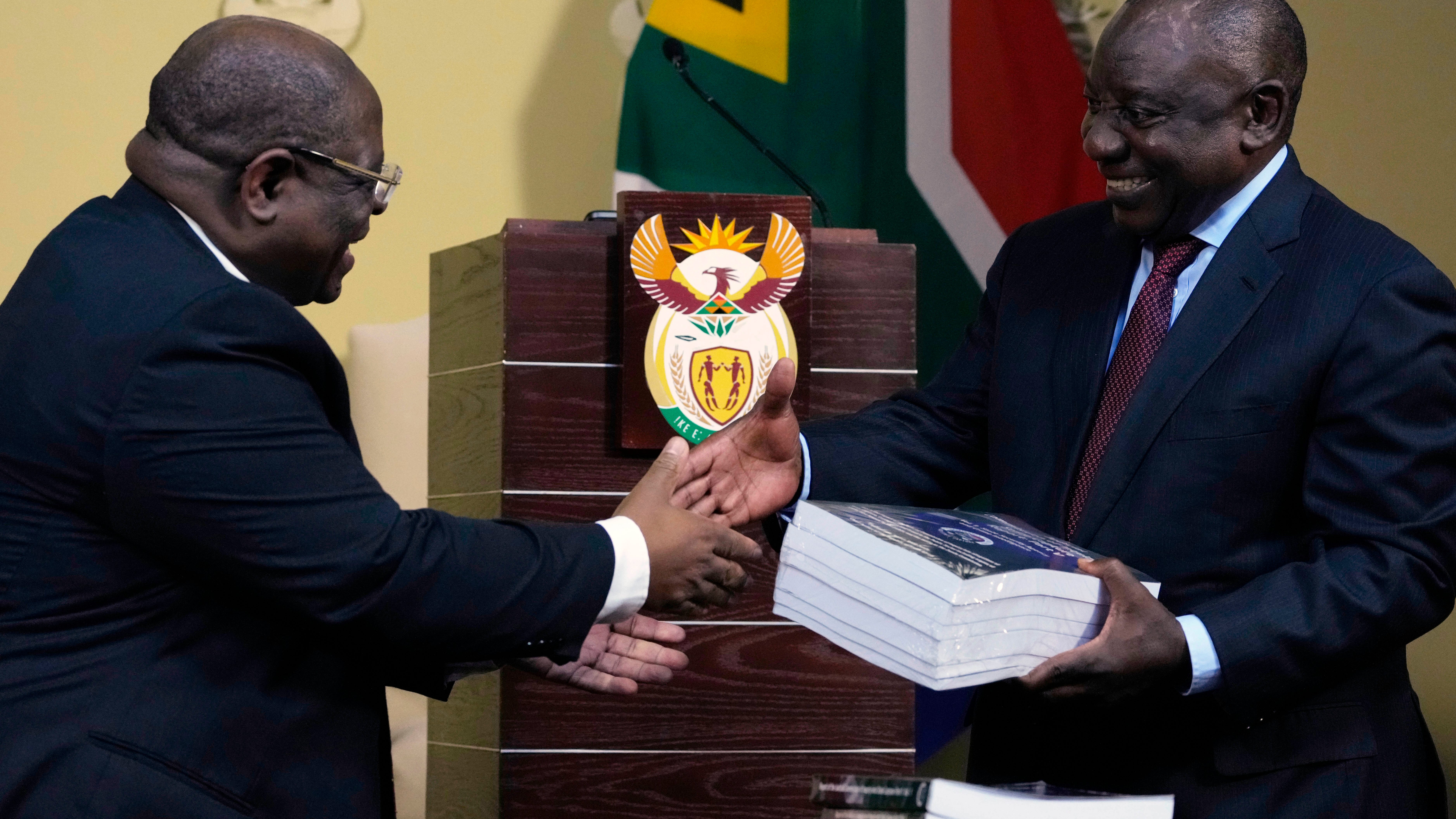South African leader gets final chapter of corruption report