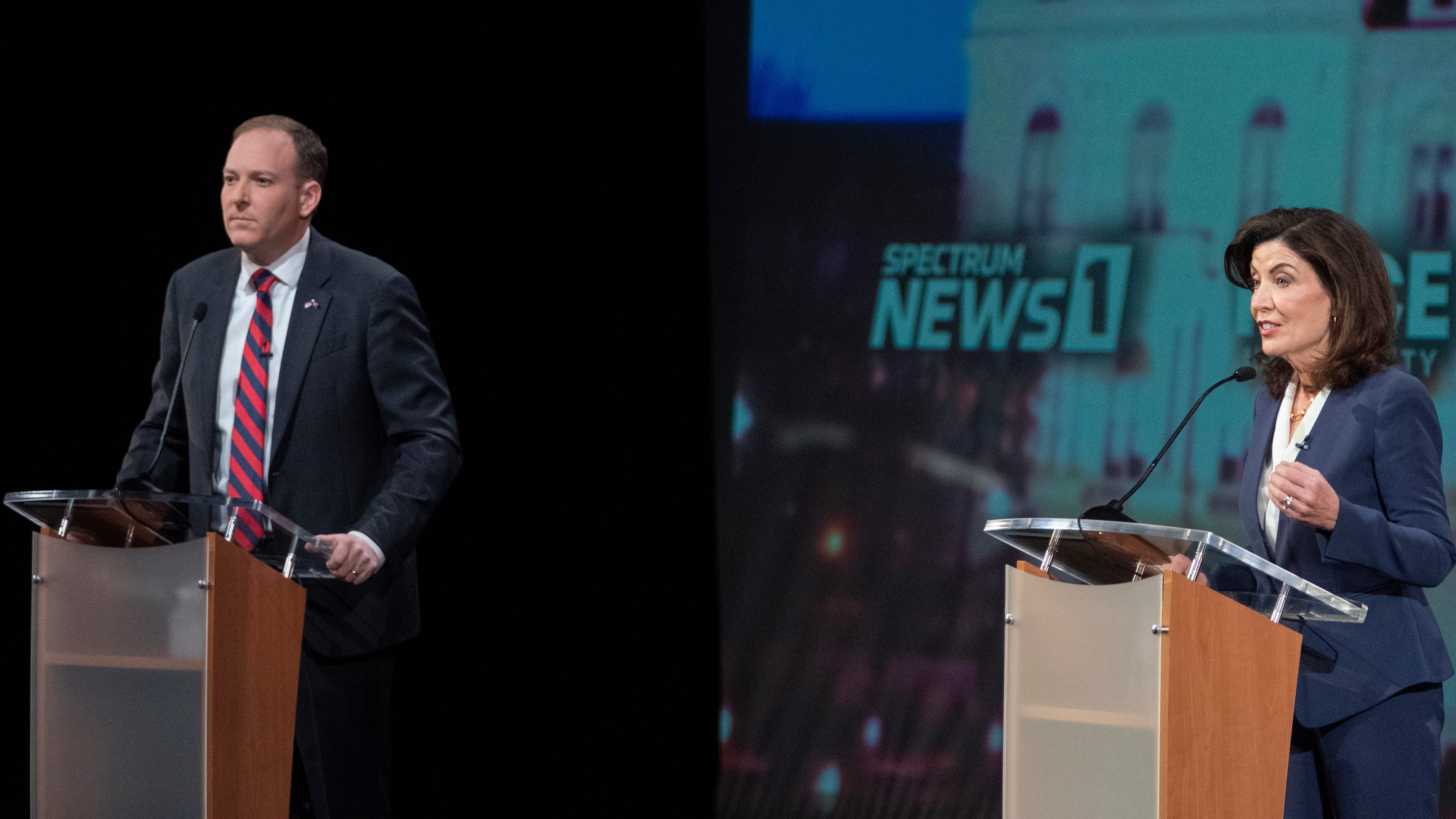 Crime, Trump center stage in sole New York governor's debate