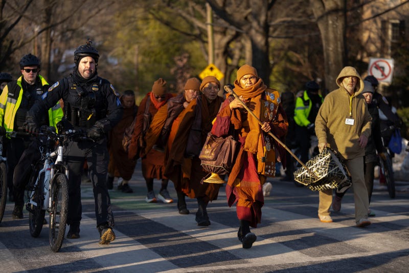 APTOPIX Buddhist Monks Peace Walk Washington