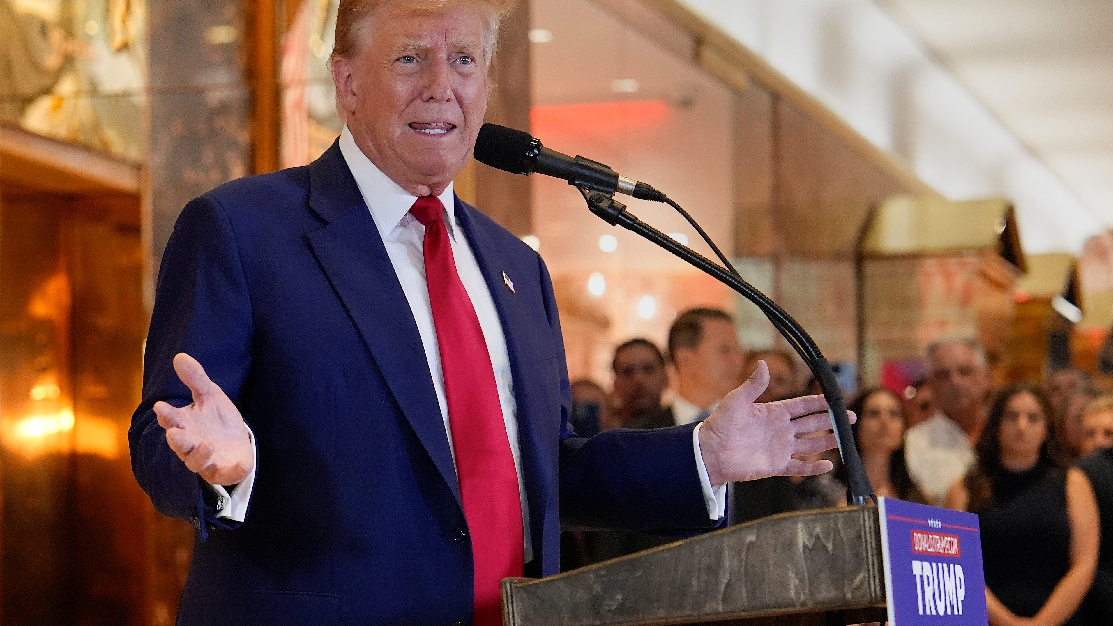 Trump responde a veredicto de culpabilidad diciendo falsamente que fue un “juicio amañado”