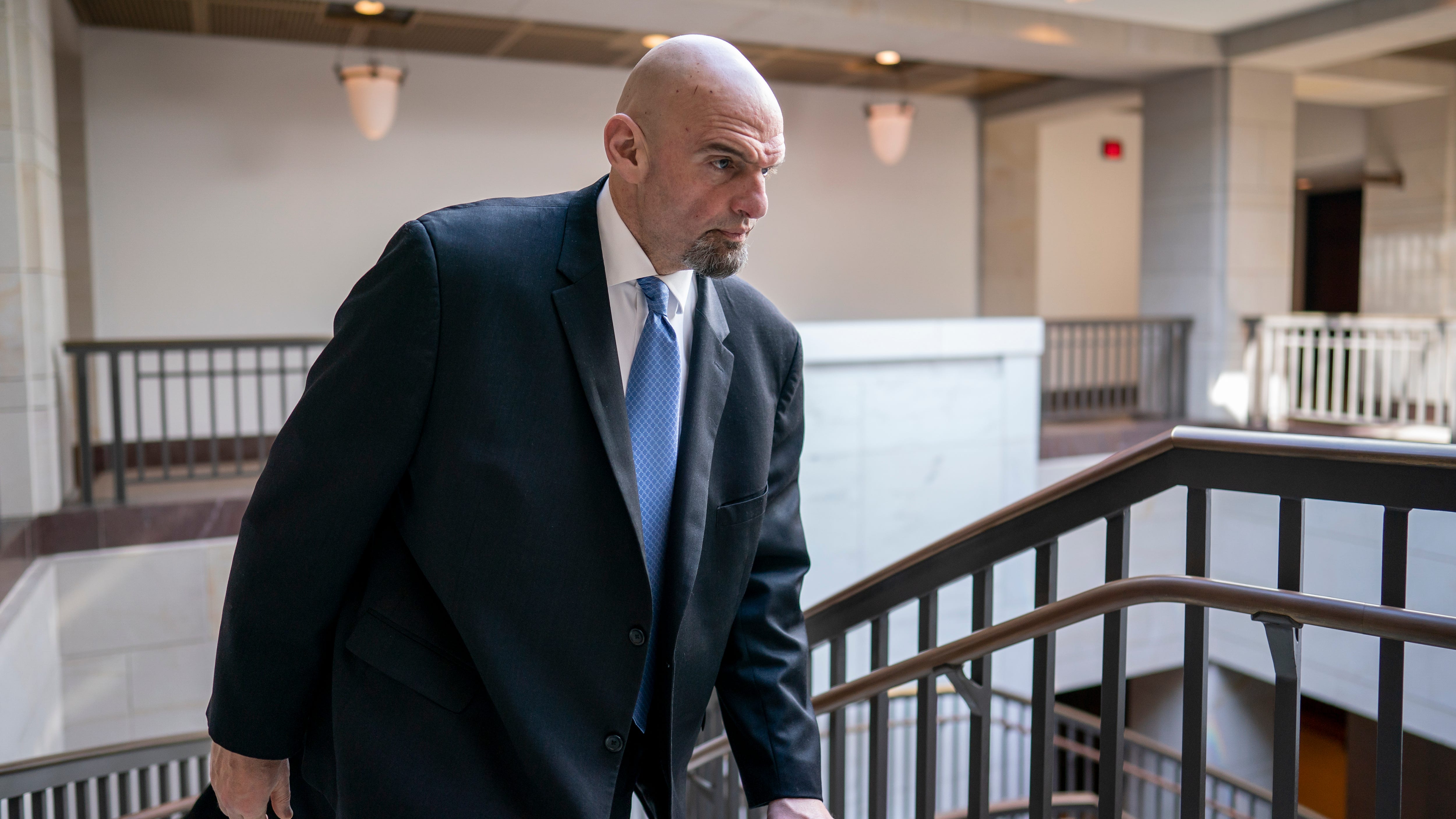 Fetterman leaves Walter Reed with depression 'in remission'
