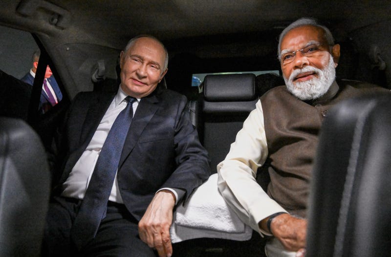 APTOPIX India Russia Putin