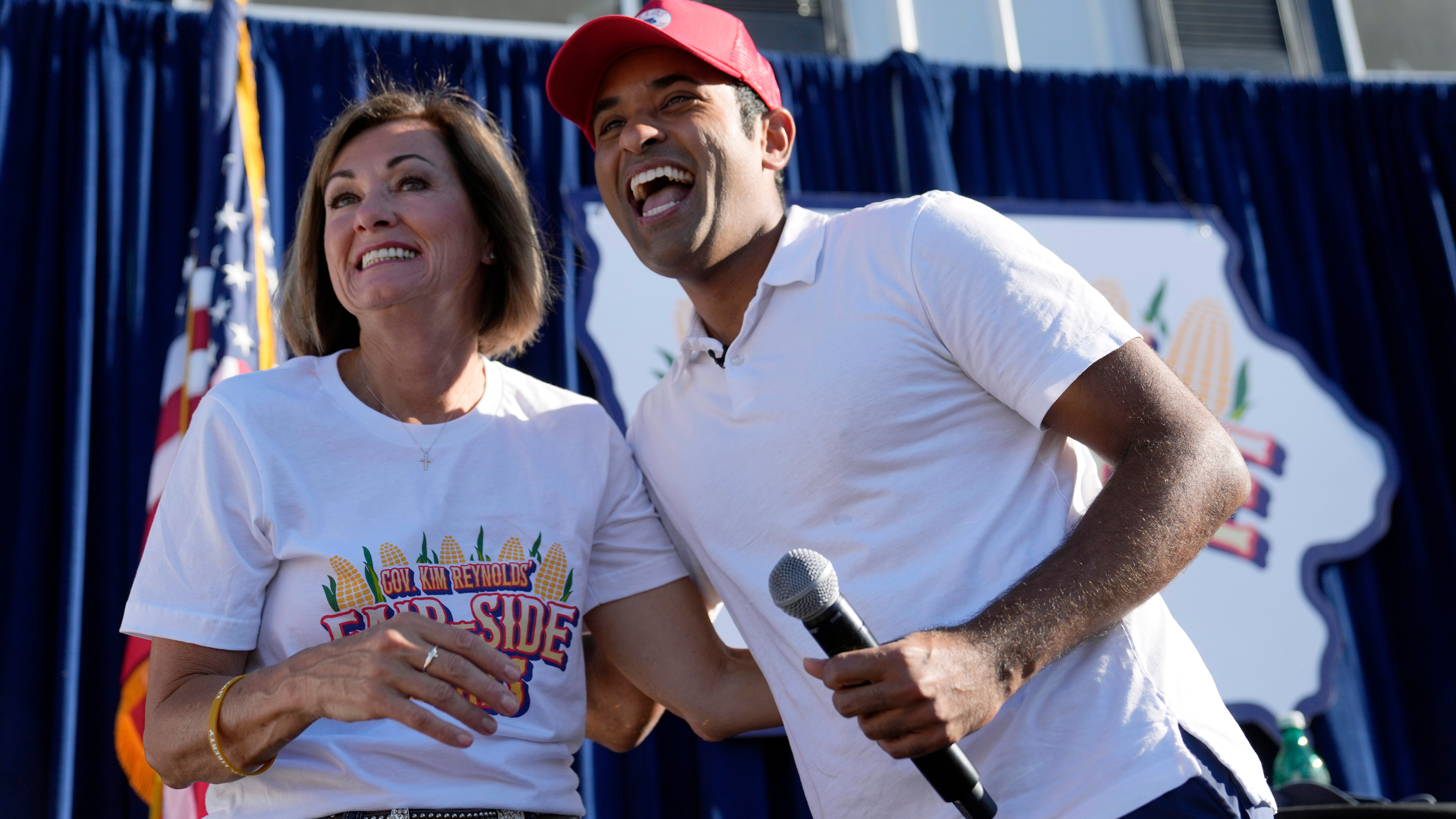 How Vivek Ramaswamy is pushing — delicately — to win over Trump supporters