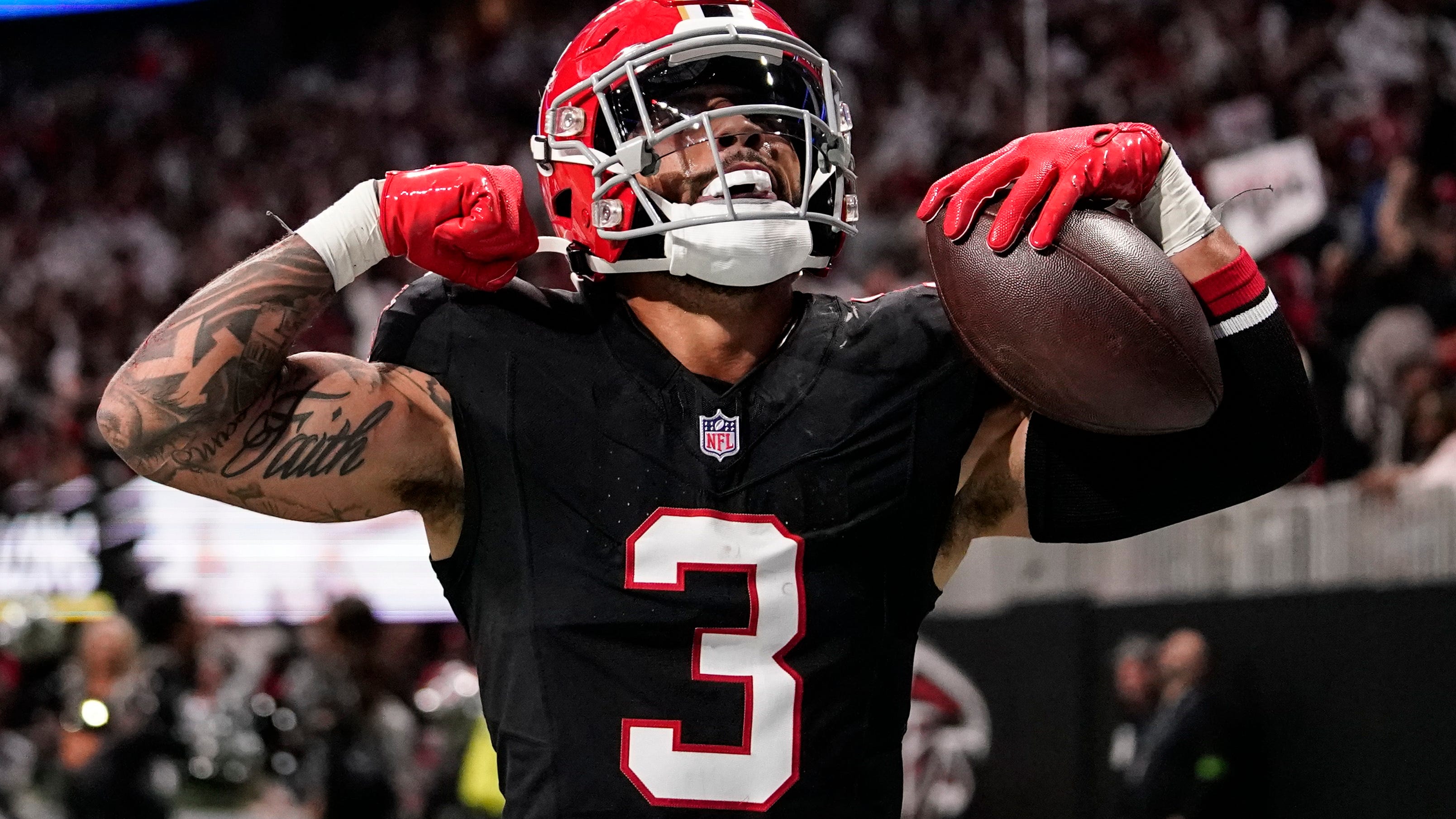 Ridder overcomes 2 interceptions to lead Falcons past Saints 24-15 and into first-place tie
