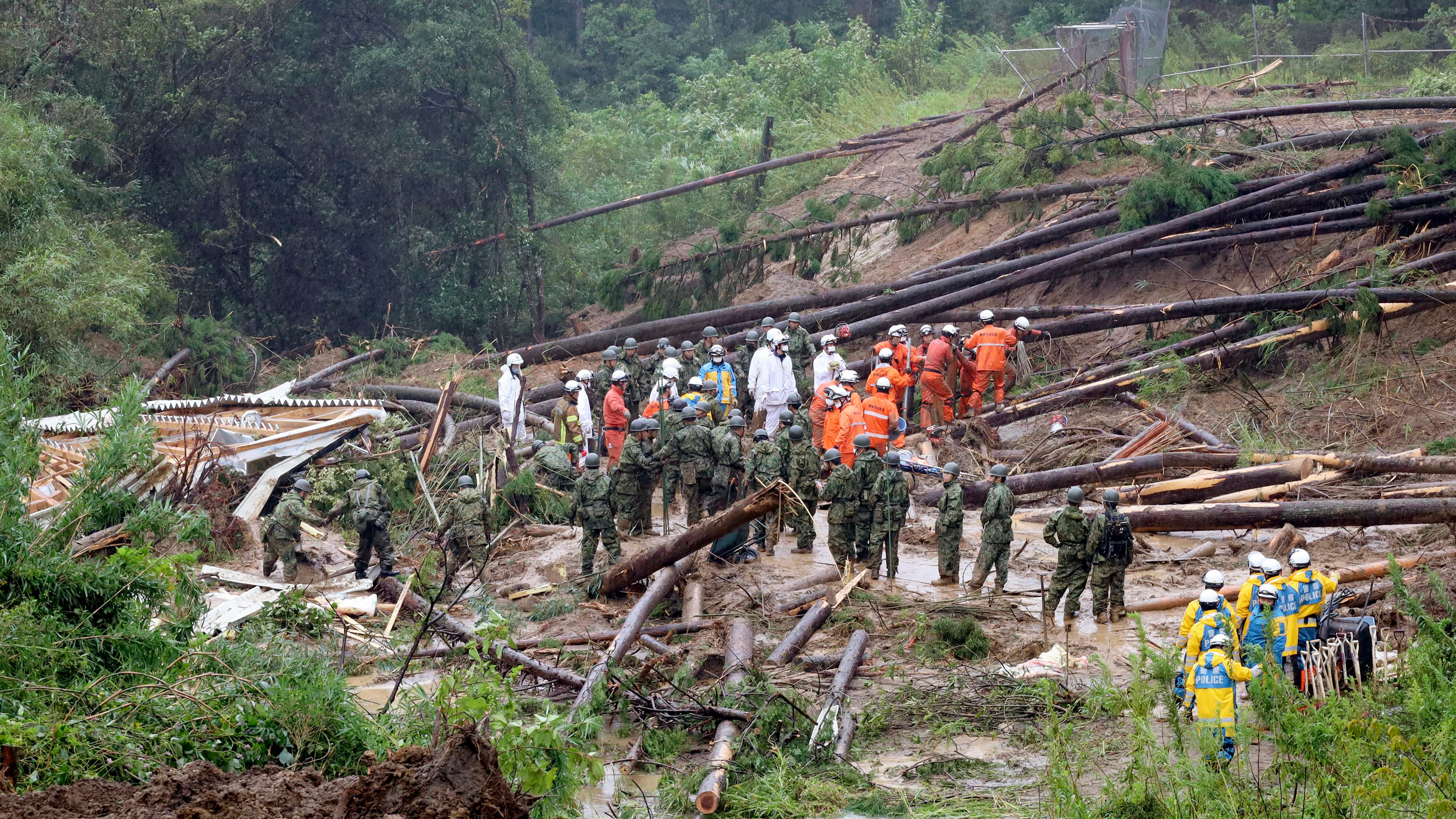 Storm hits southwest Japan, leaves 1 dead, another missing