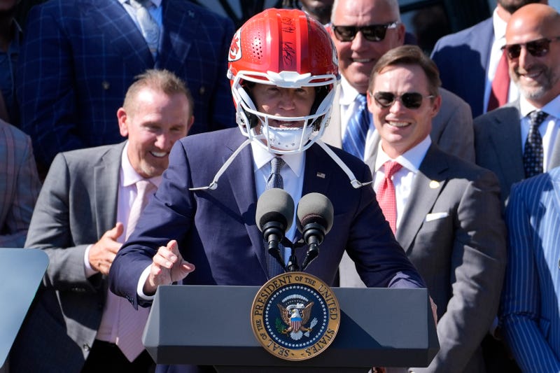APTOPIX Biden Kansas City Chiefs Football