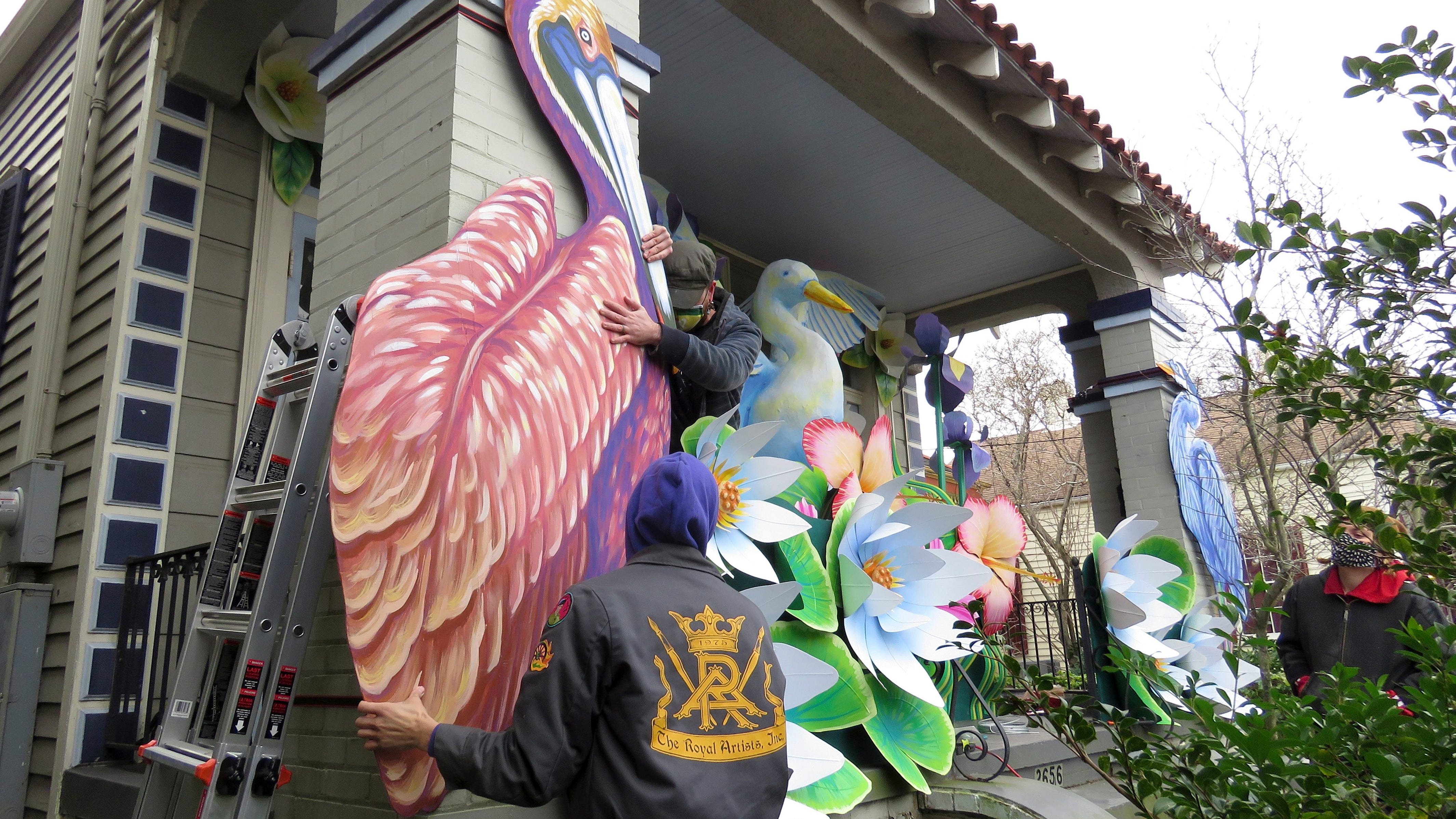 No Mardi Gras parades, so thousands make 'house floats'