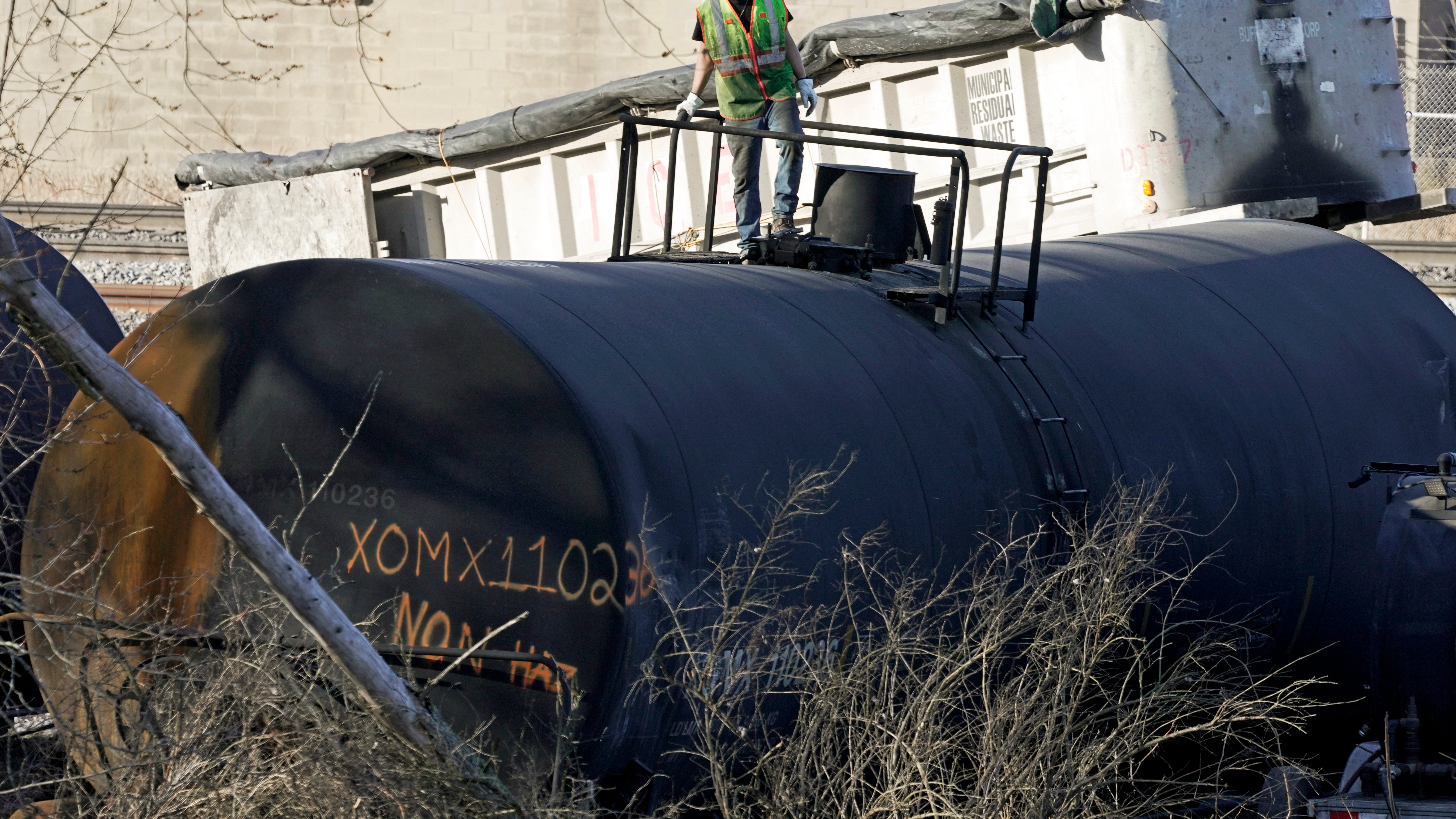 Angry Ohio residents confront railroad over health fears