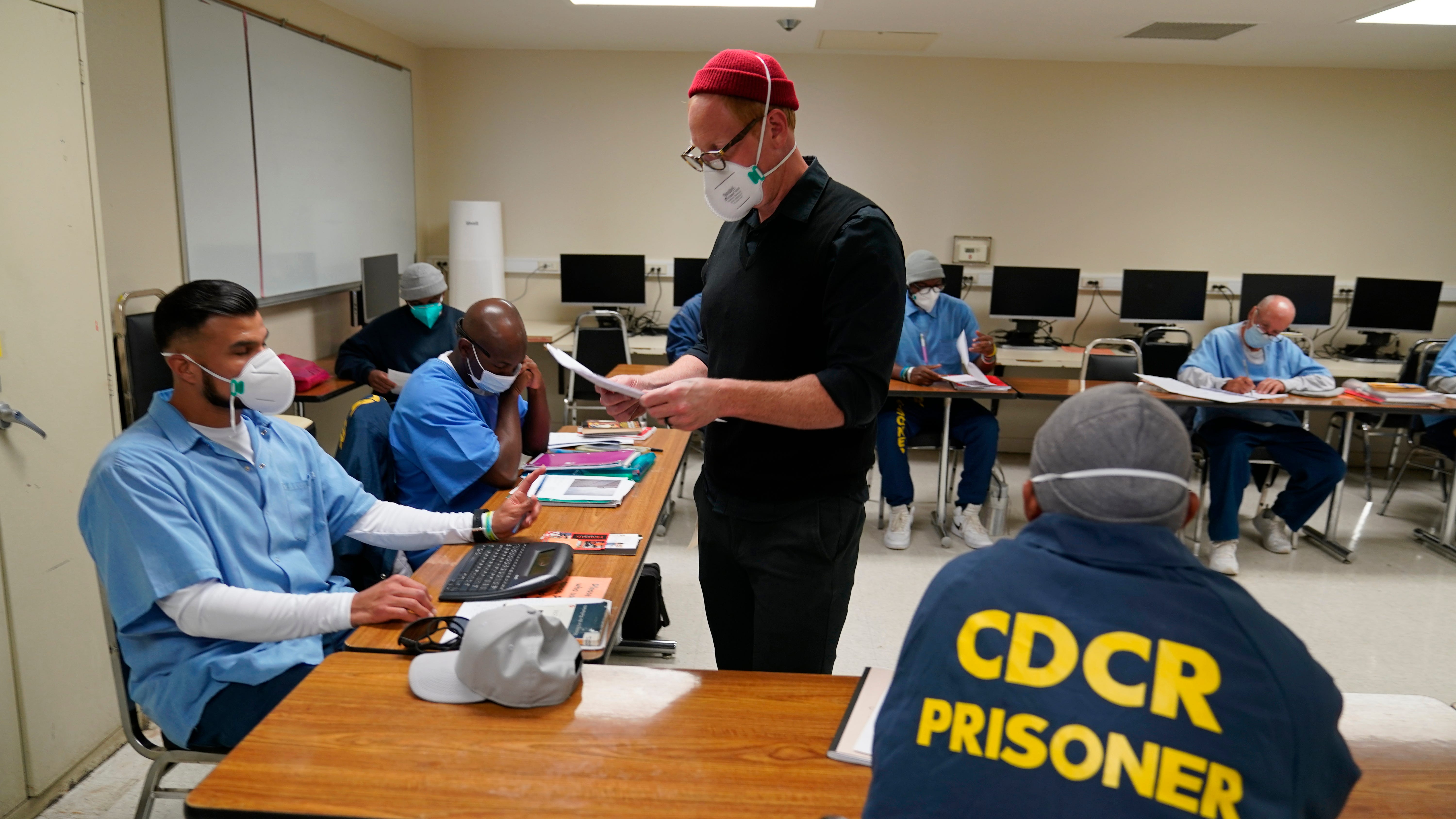 California inmates study at 1st college based behind bars