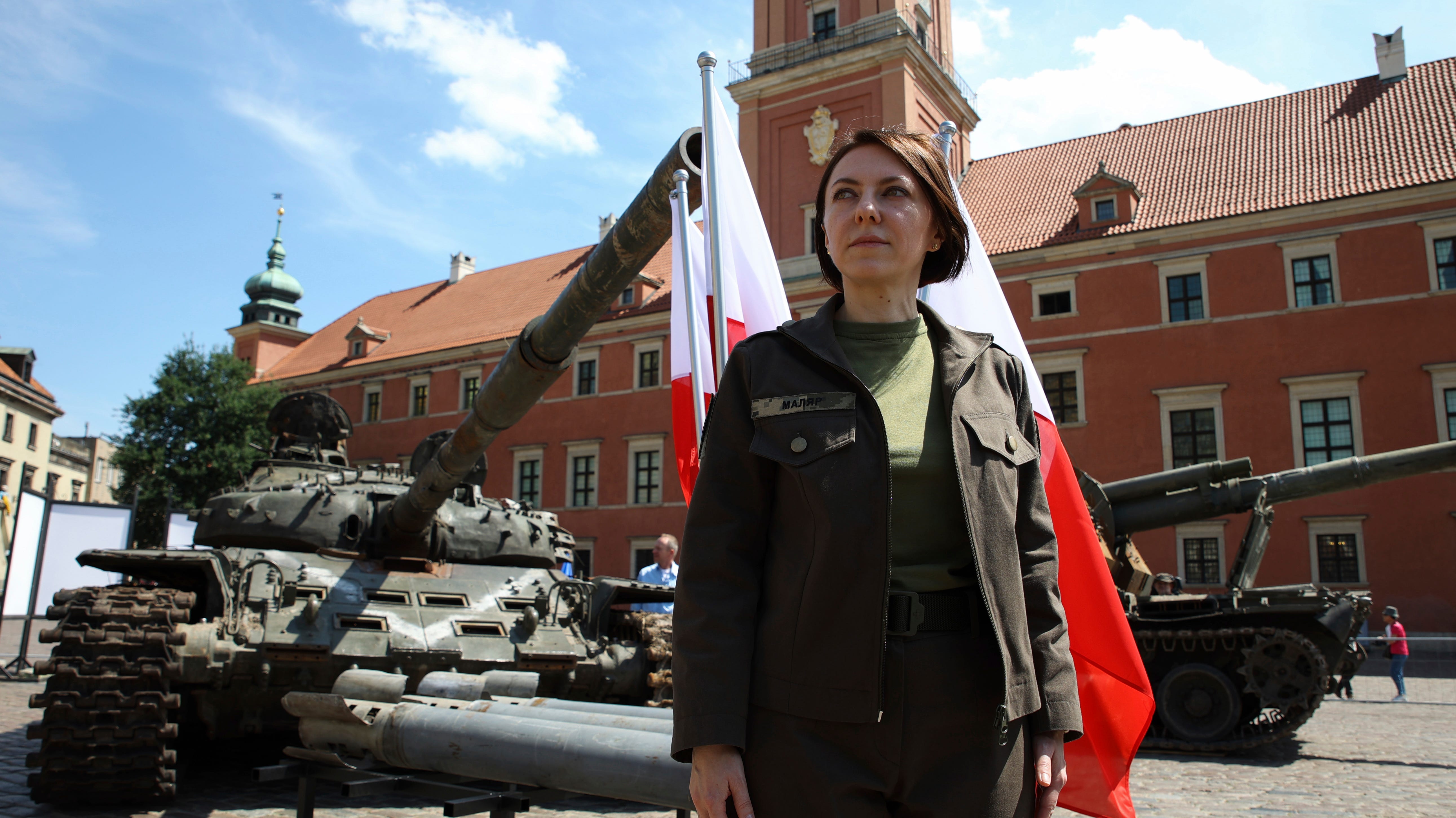 Russian weapons wrecked in Ukraine war on display in Poland