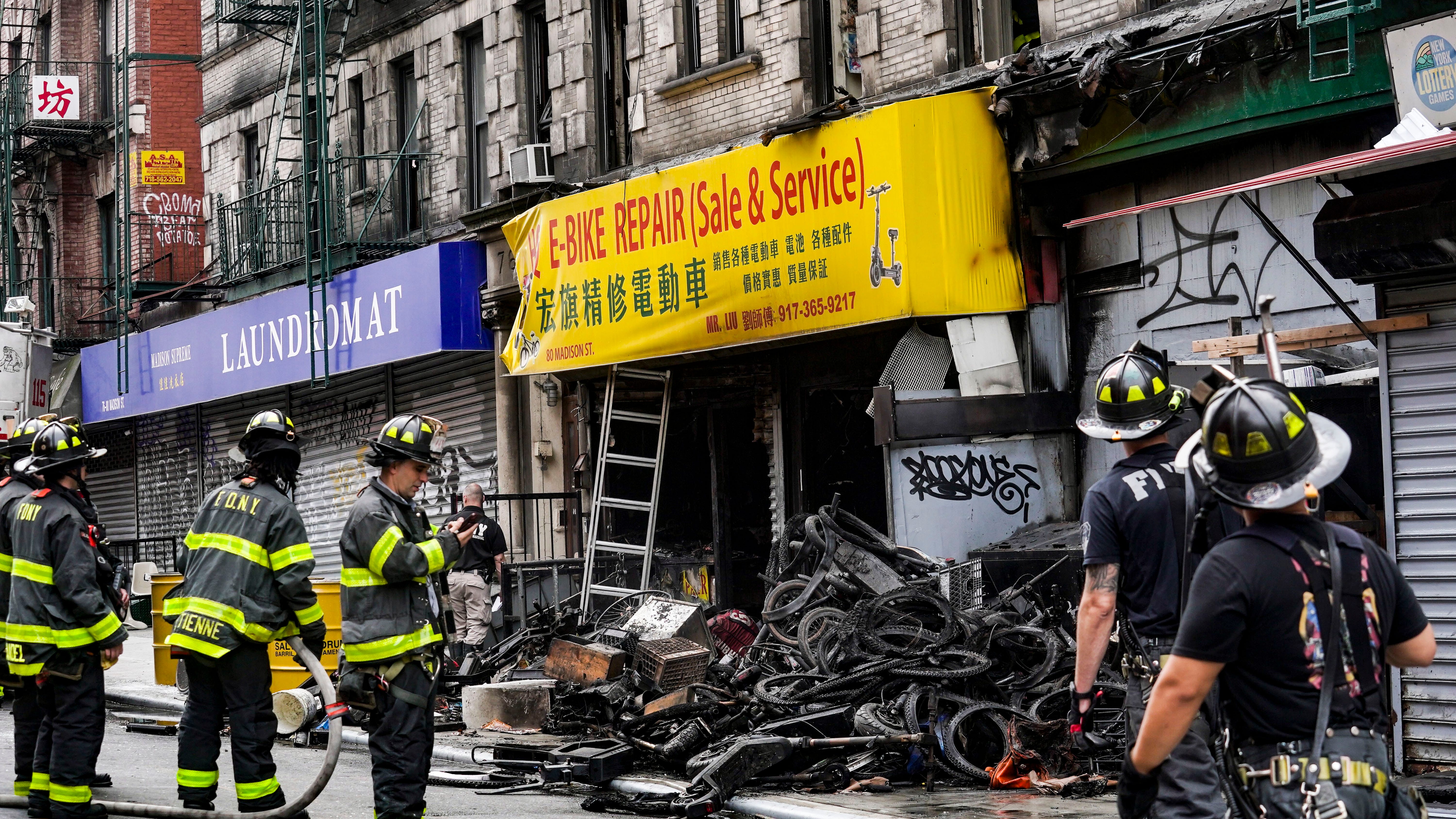 4 dead after battery causes fire at New York City e-bike shop that spreads to apartments