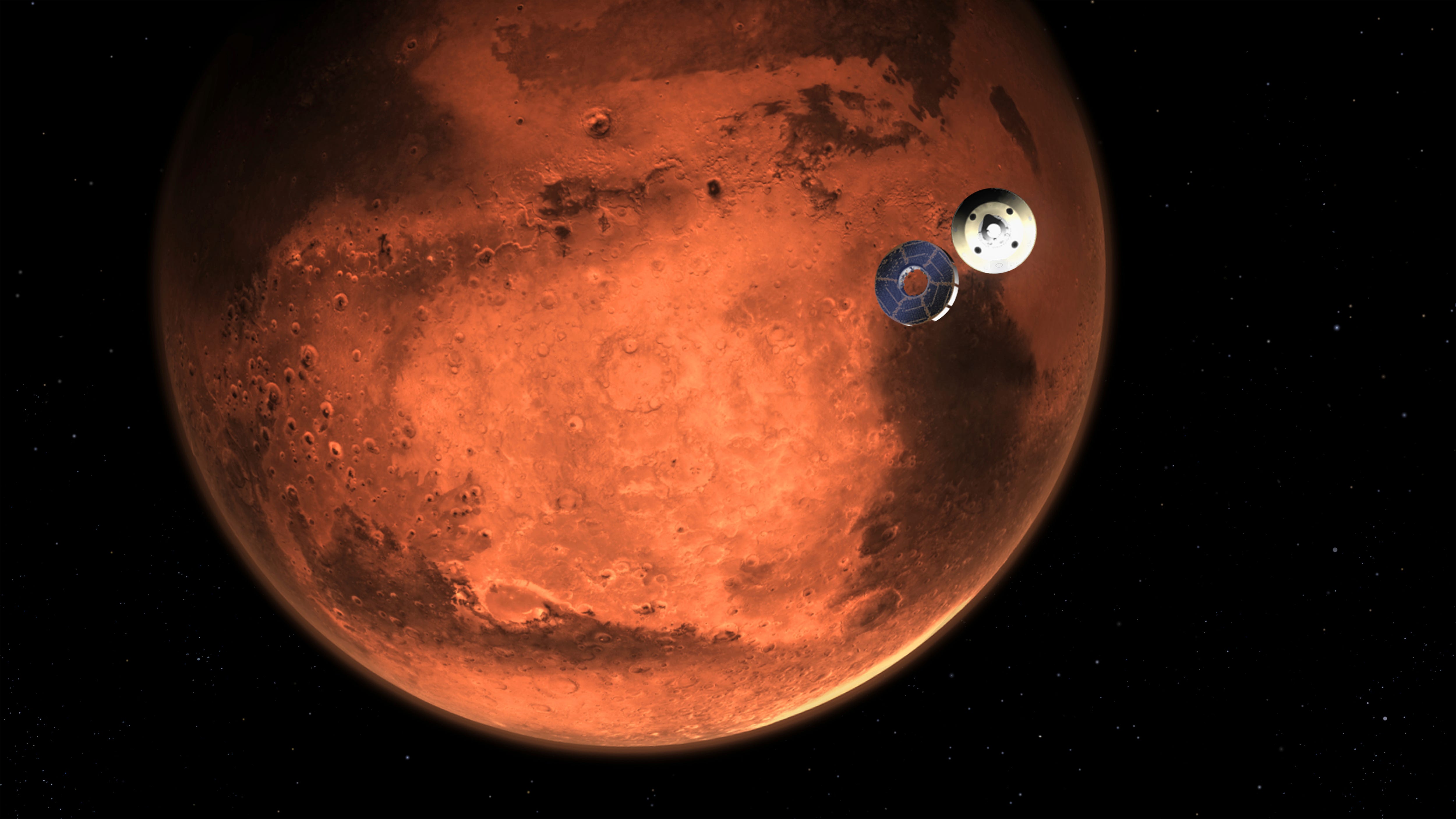 NASA rover streaks toward a landing on Mars