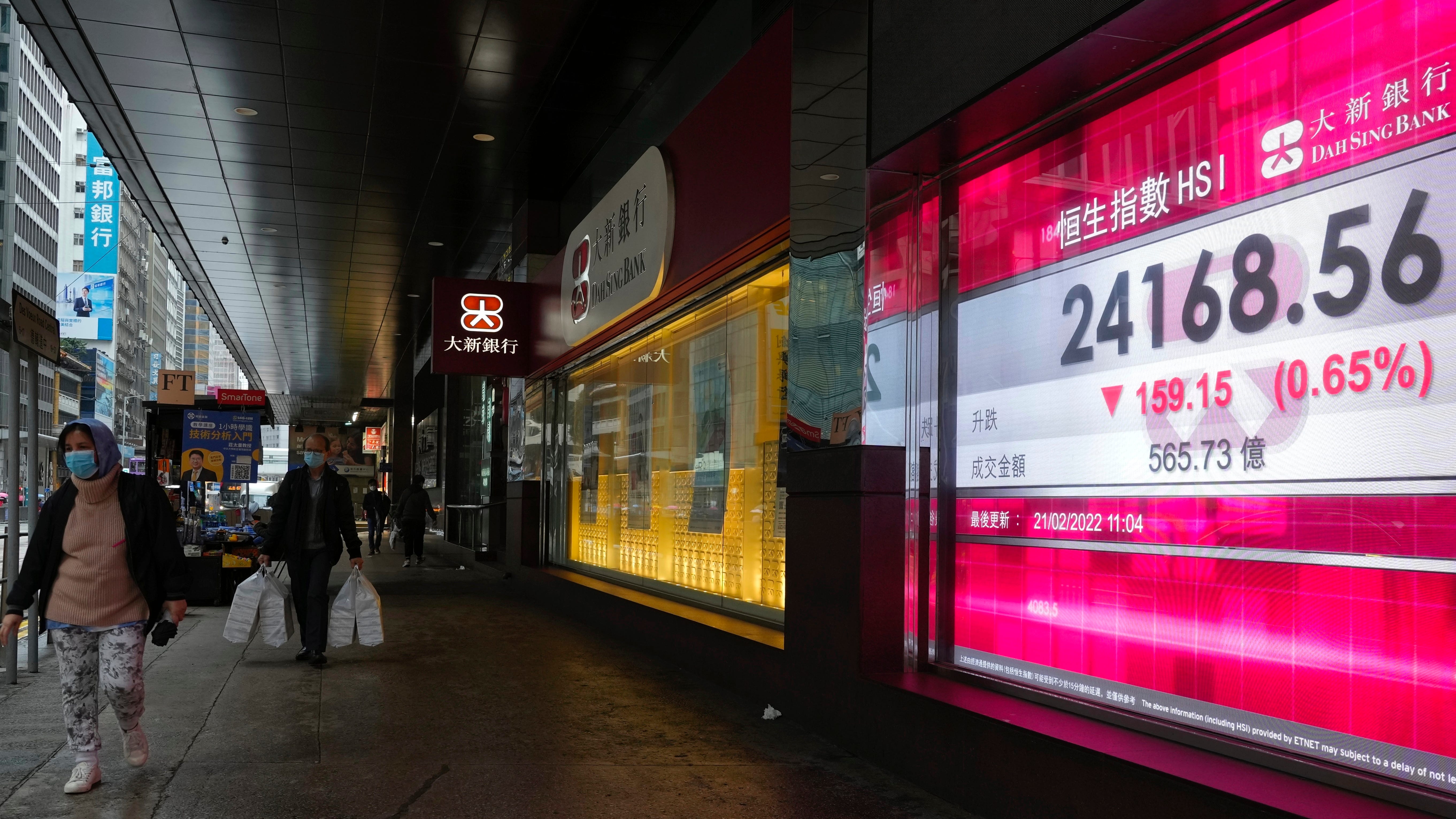 World shares mixed as investors eye Ukraine, inflation