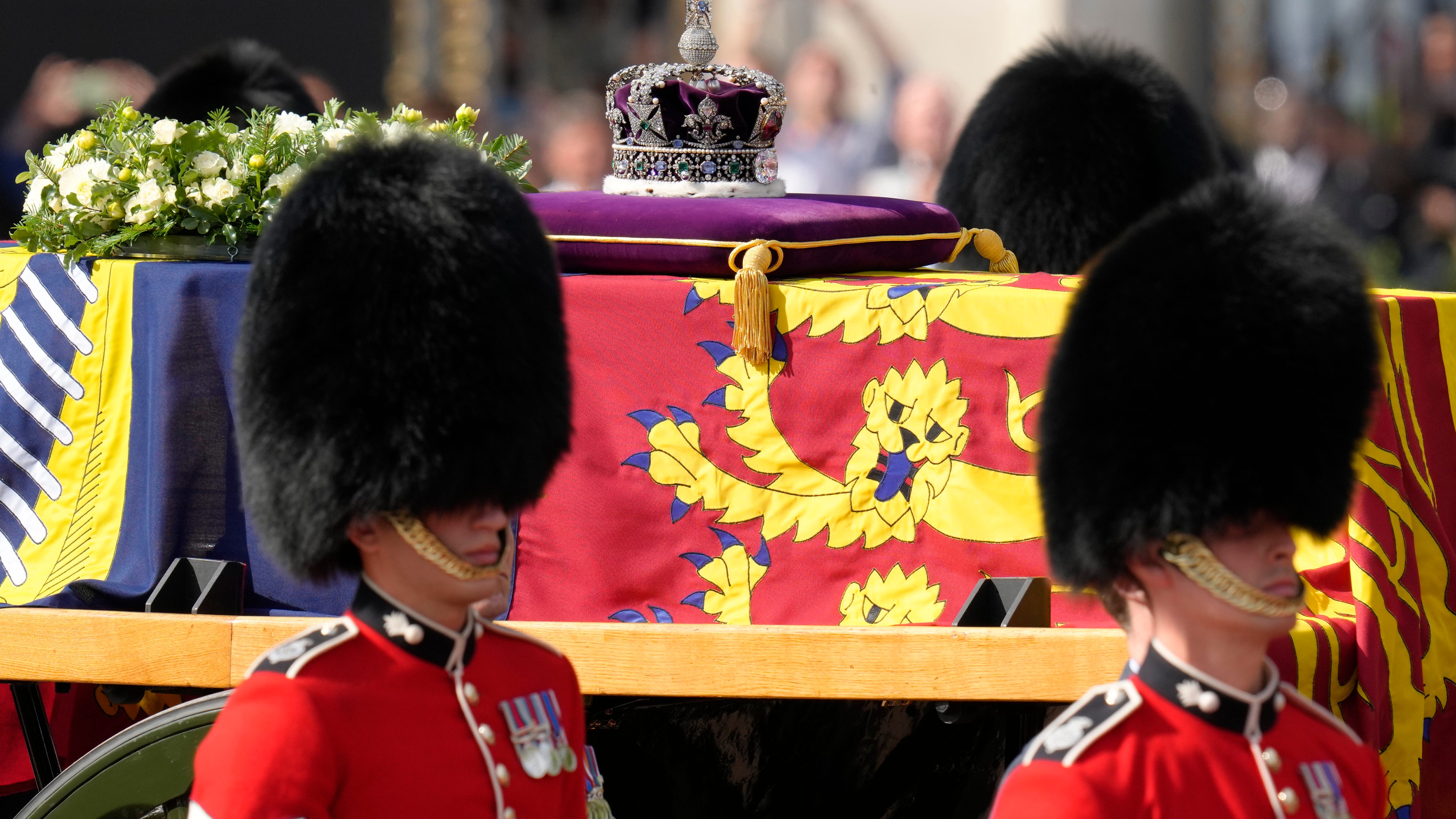 Procession of Queen Elizabeth II's coffin underway in London