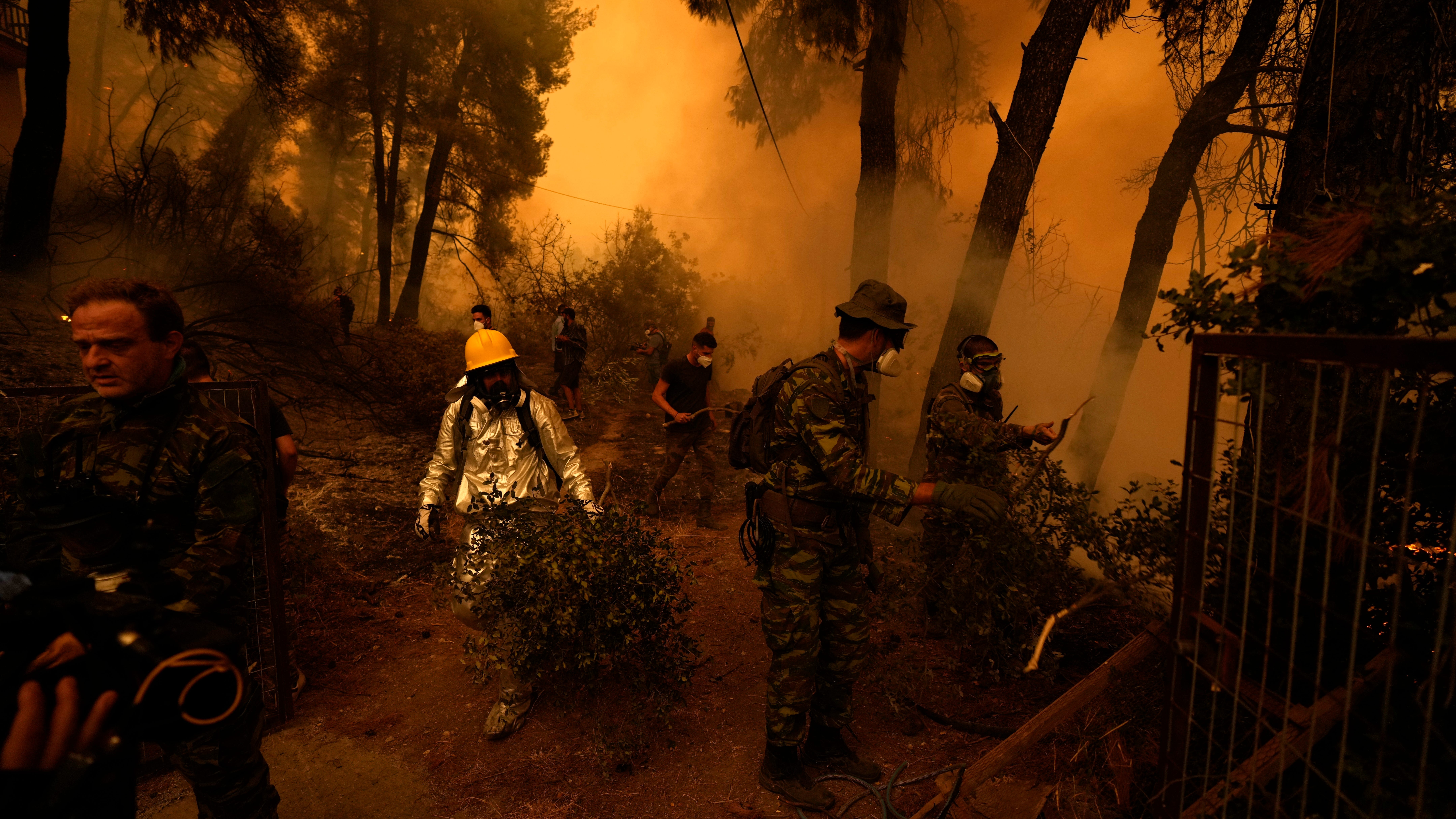 Fire devours Greek island's forests; residents urged to flee