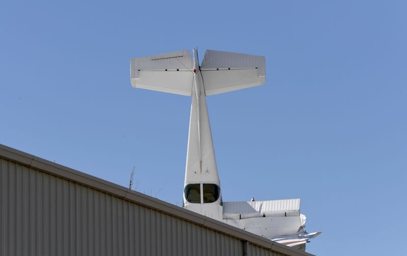 California Plane Into Roof