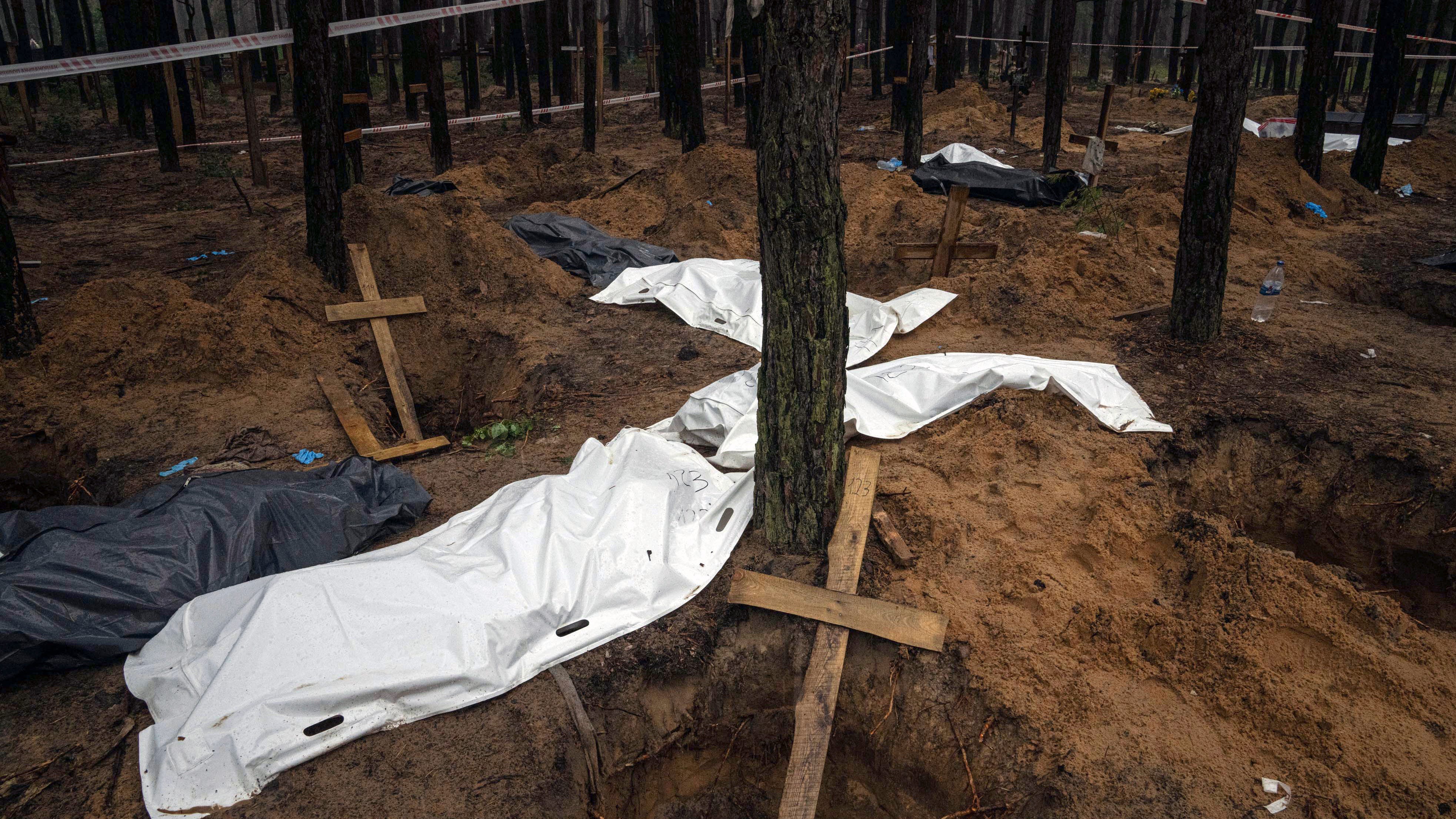 Ukrainian president: Burial site contains torture victims