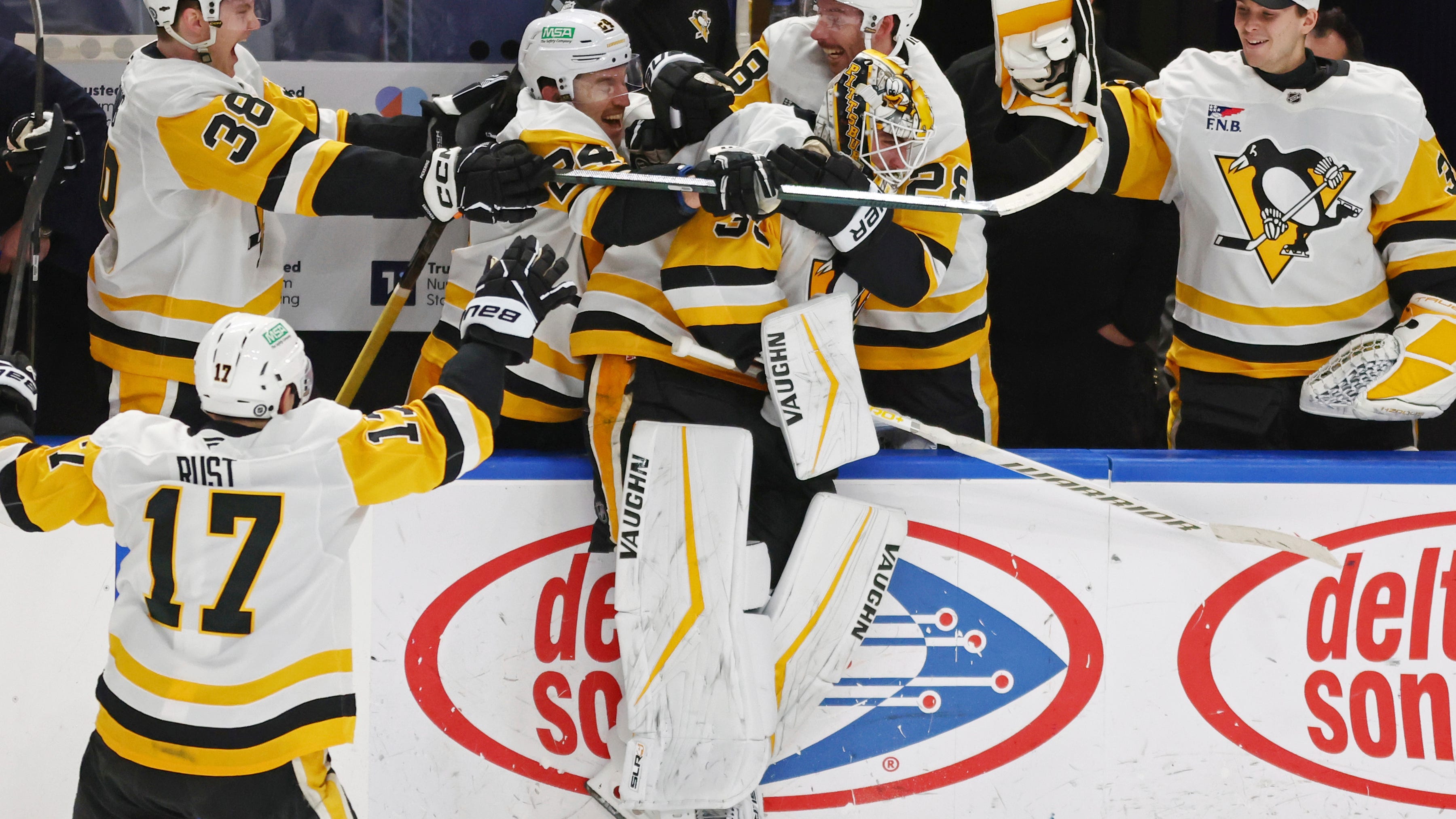 Penguins' Nedeljkovic makes NHL history as he becomes 1st goalie with goal and assist in a game