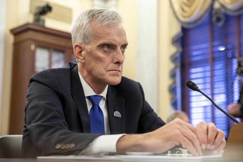 Denis McDonough, Secretary of Veterans Affairs, testifies before the Senate Committee on Veterans' Affairs on Capitol Hill in Washington on Wednesday, July 14, 2021.