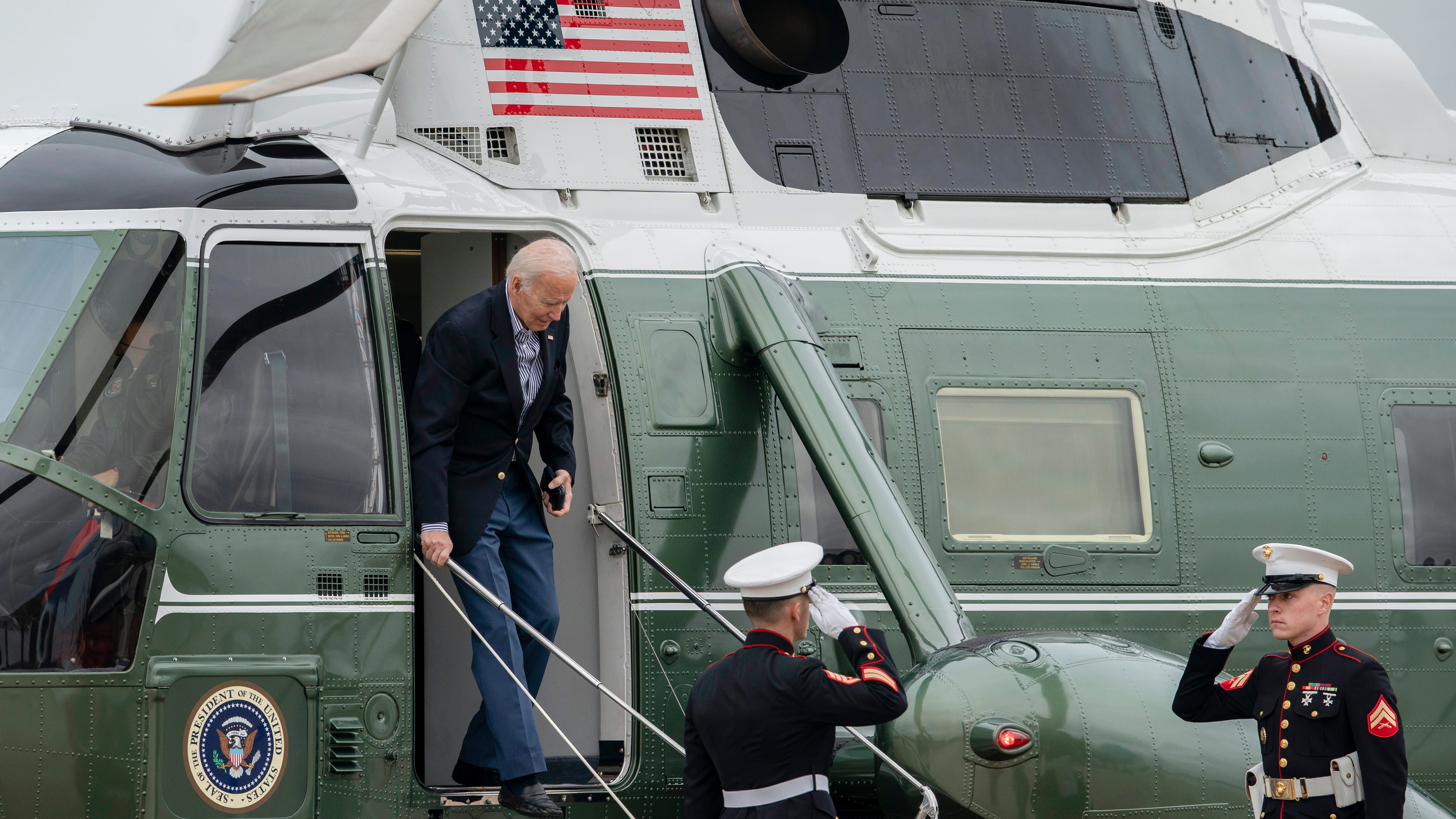 Biden surveys hurricane-ravaged Fort Myers by helicopter