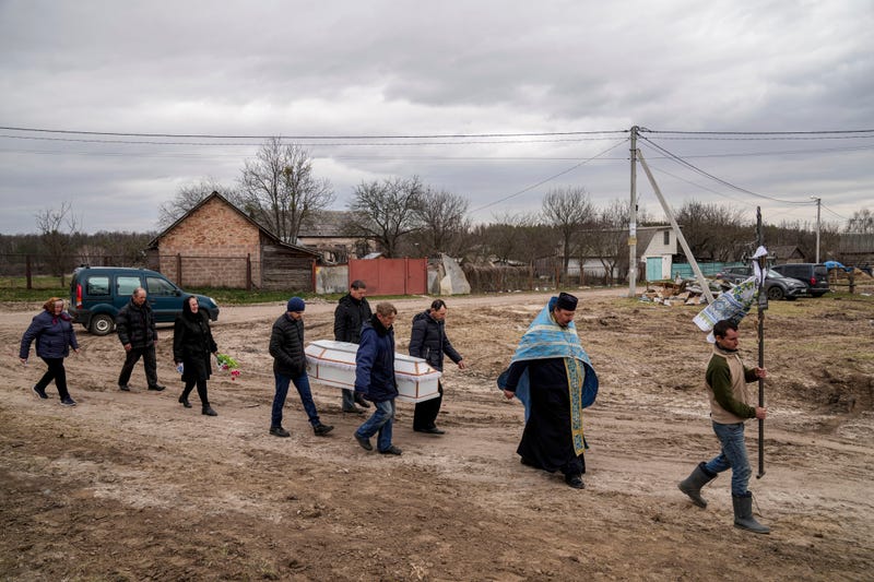 Russia Ukraine War Funeral From Afar