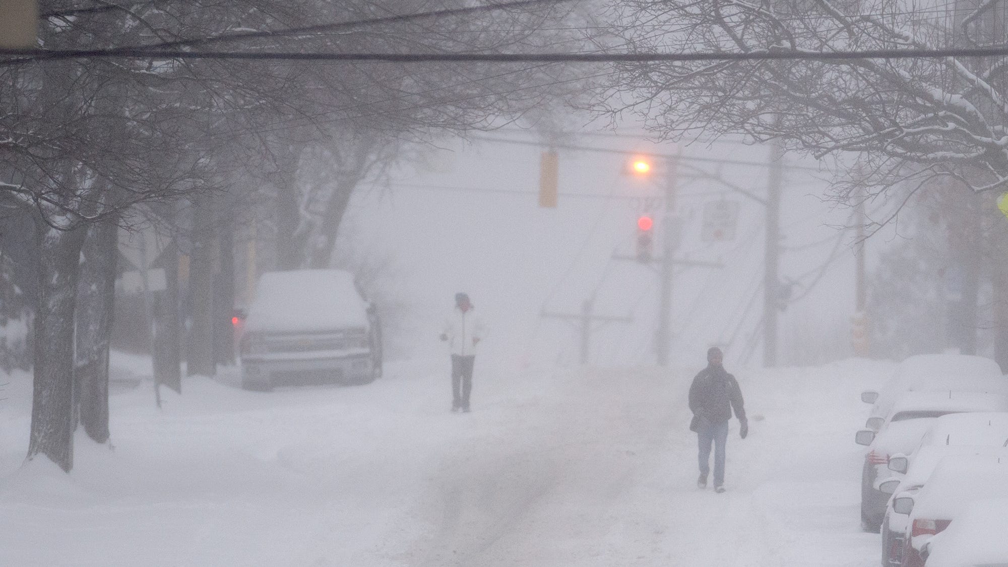 Winter storm whipping northeast US with snow, thunderstorms