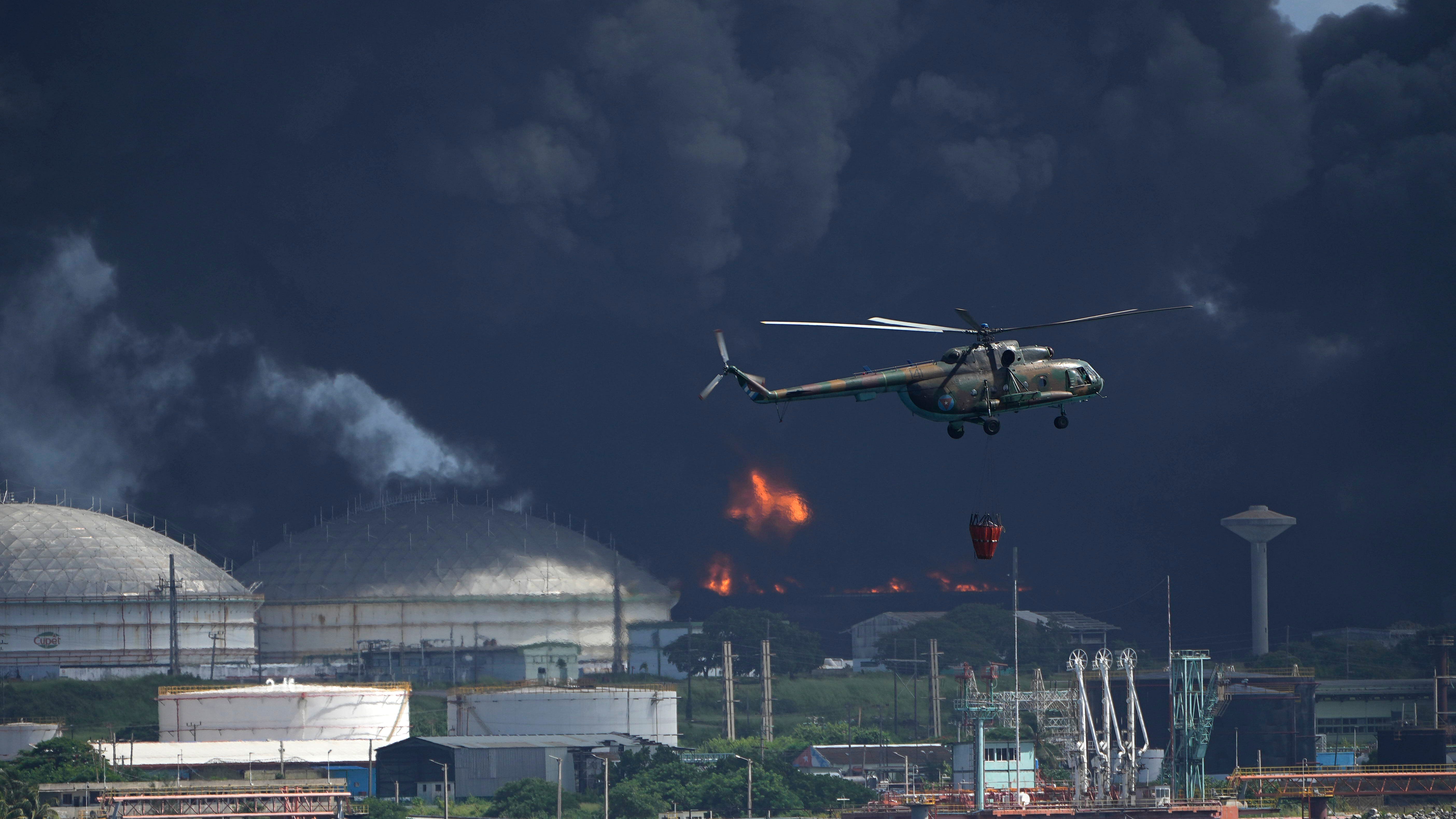 Fire at Cuba oil facility spreads as 3rd tank ignites