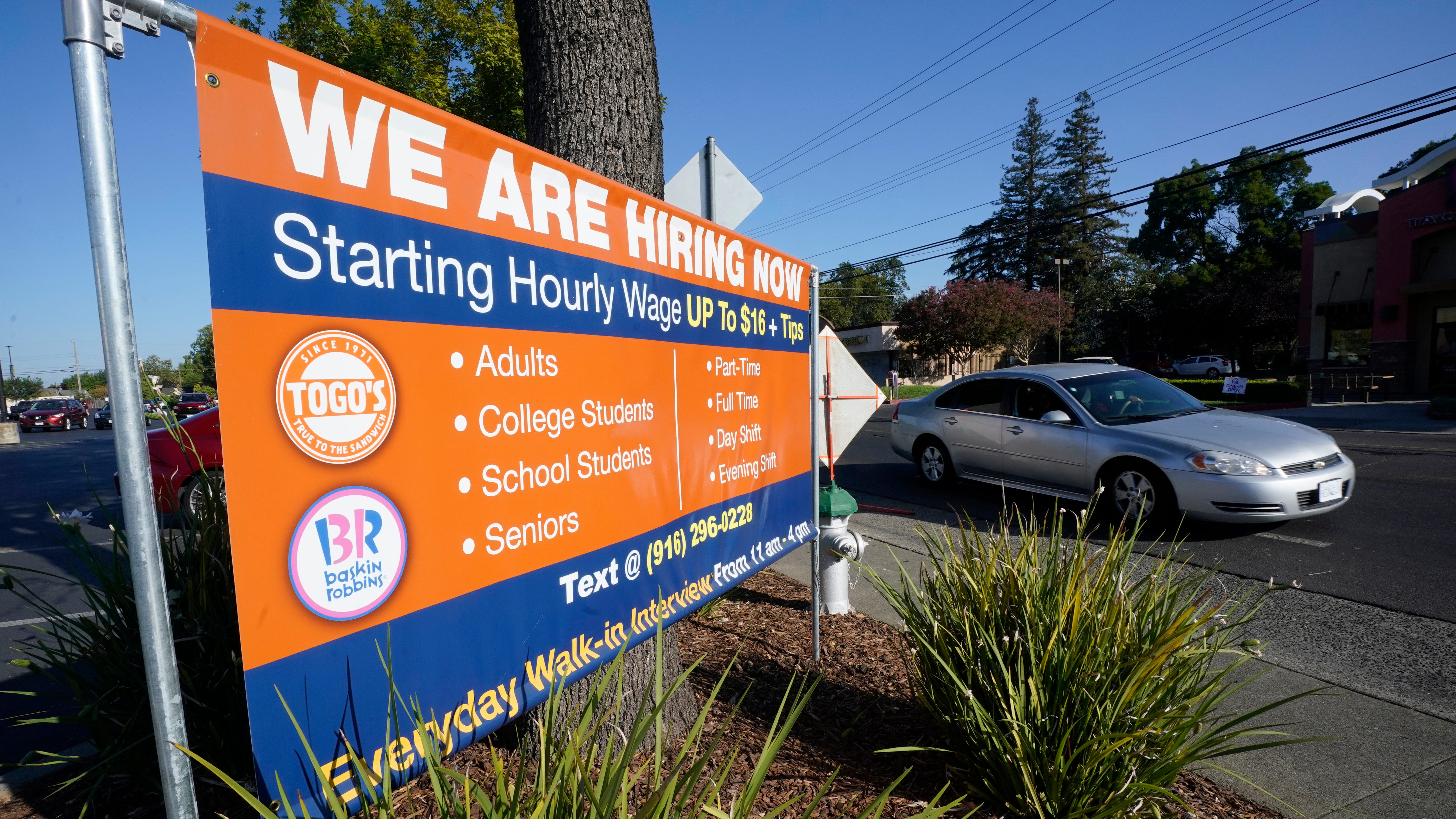 U.S. job openings hit a record 10.1 million in June 