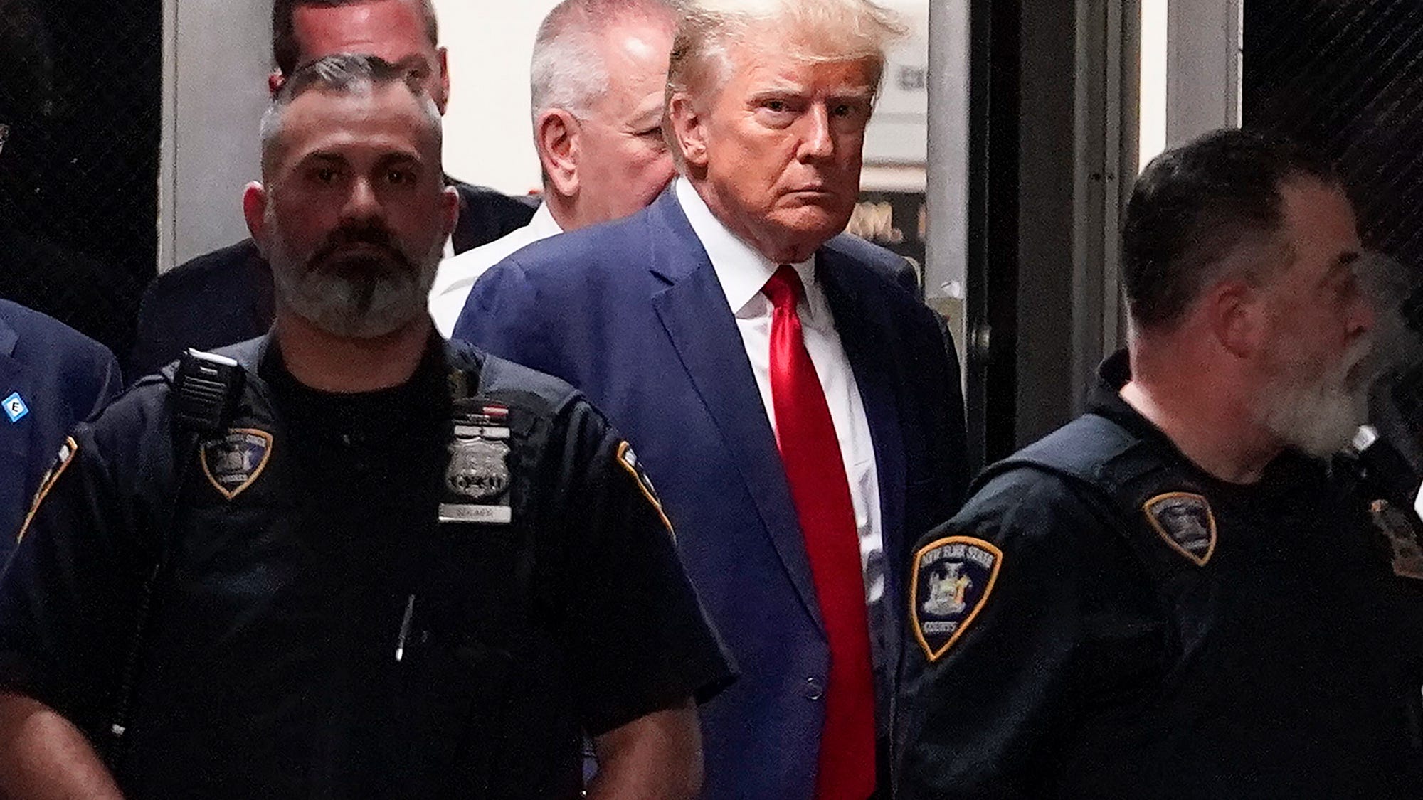 Trump enters New York City courtroom for arraignment