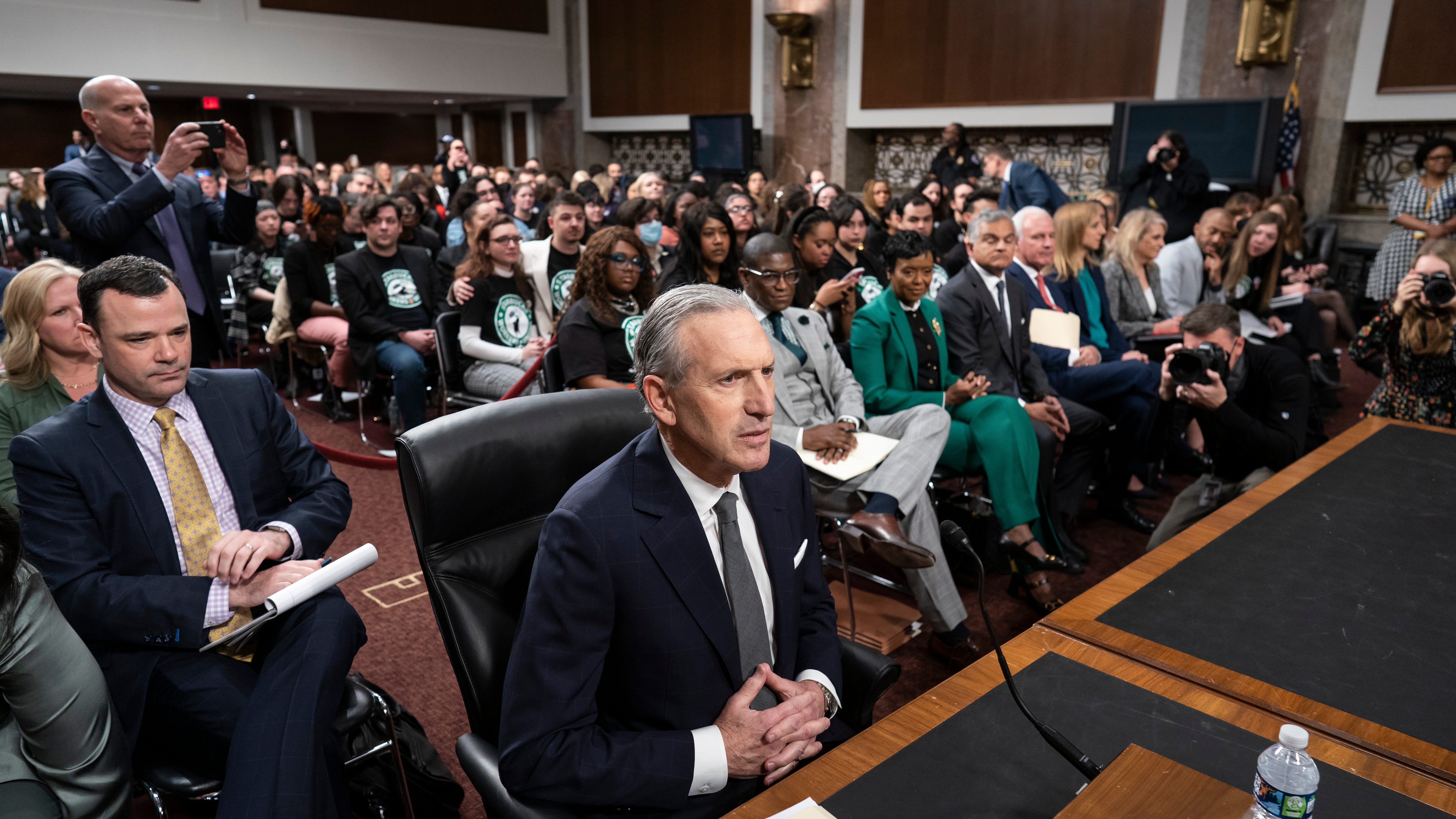 Starbucks leader grilled by Senate over anti-union actions