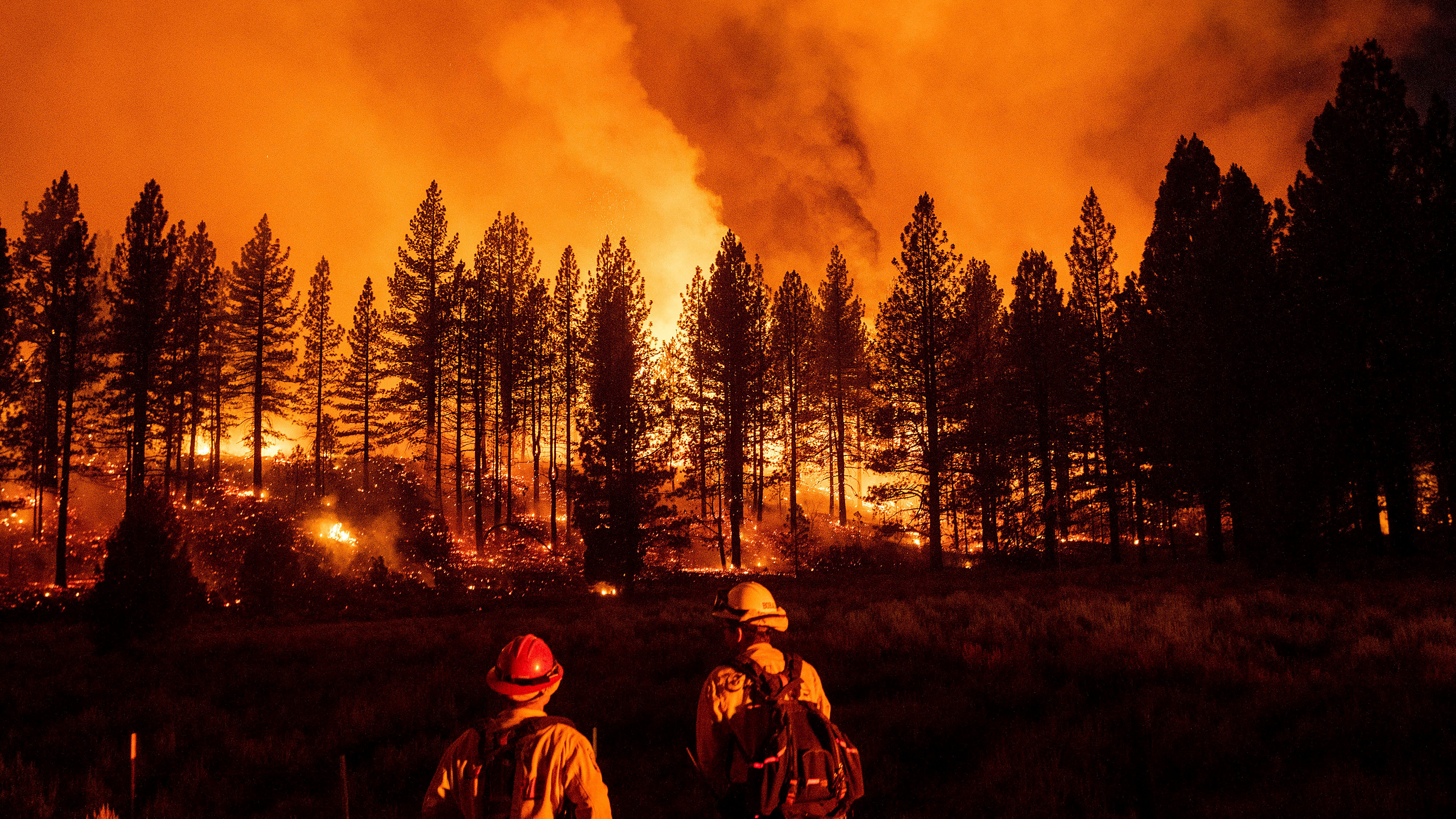 Heat, wind spur California fire; evacuation hits Nevada area