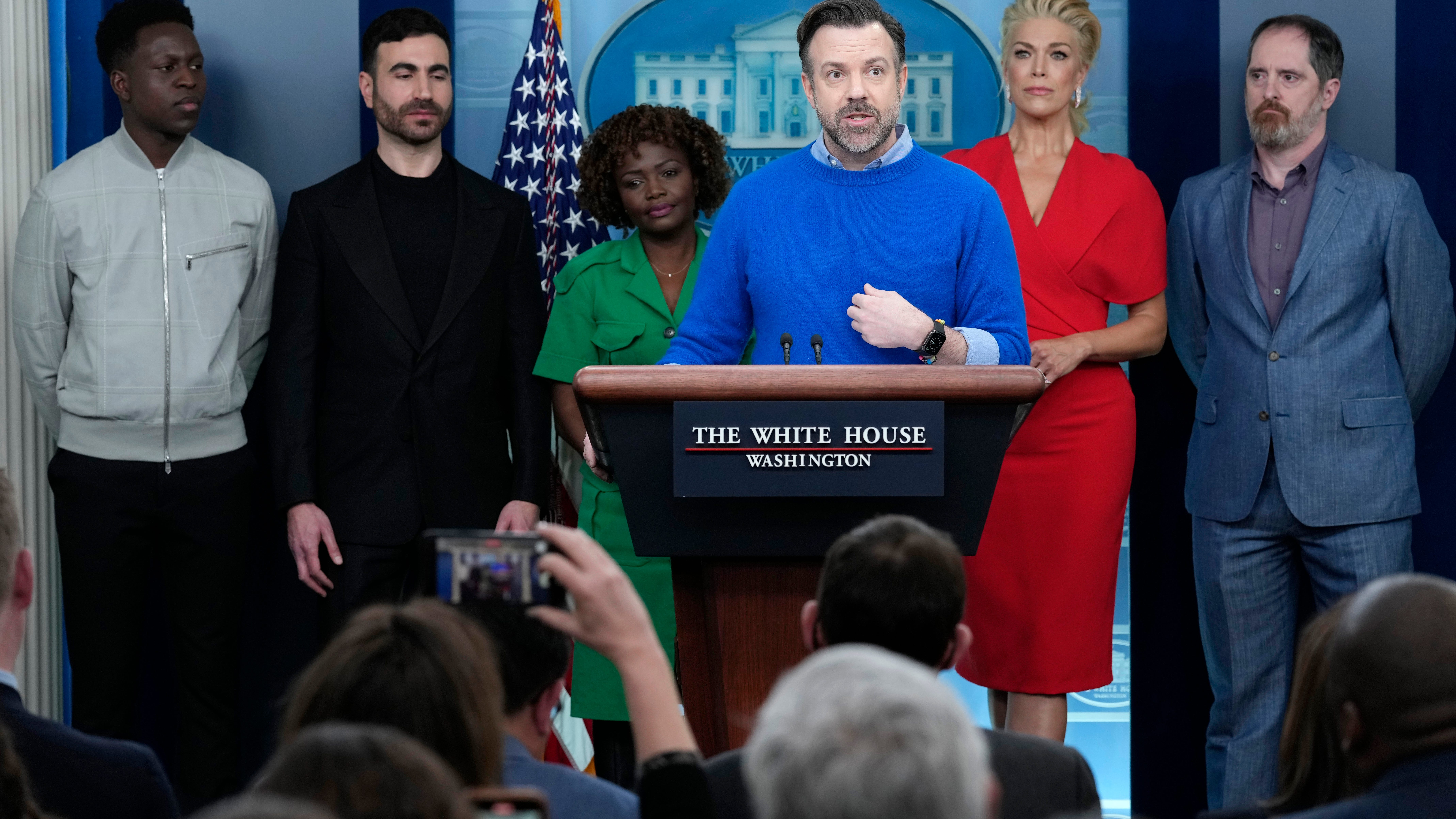 'Ted Lasso' visits White House, promotes mental health care