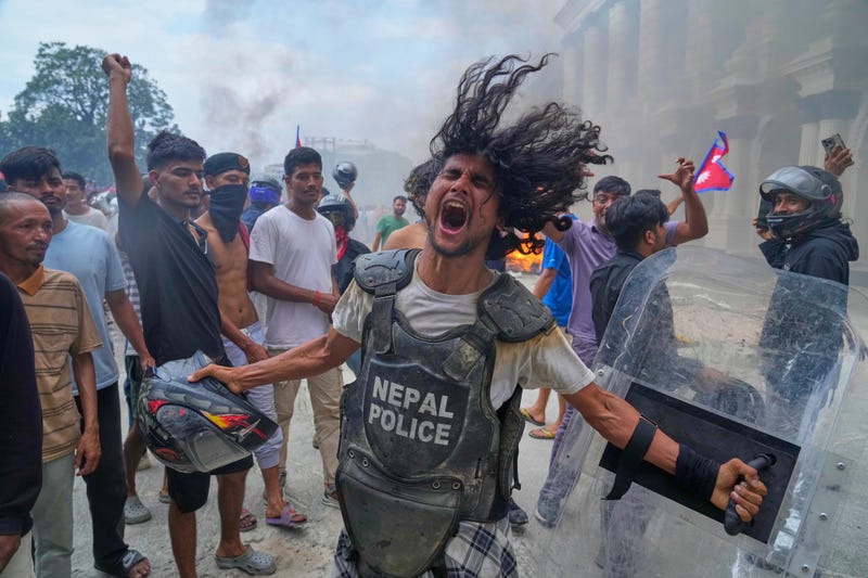 APTOPIX Nepal Protest