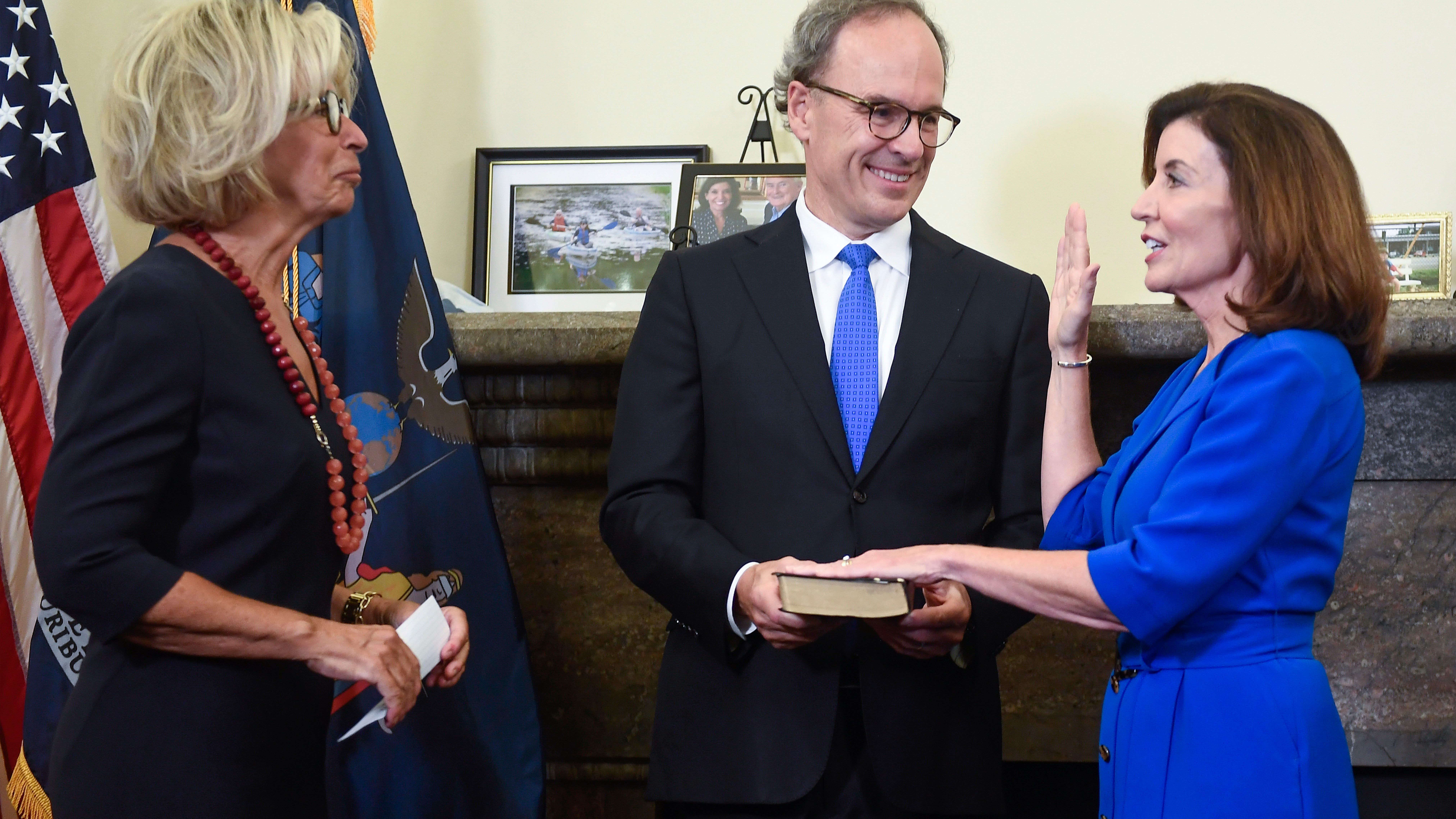 Hochul, NY's 1st female governor, inherits vast challenges
