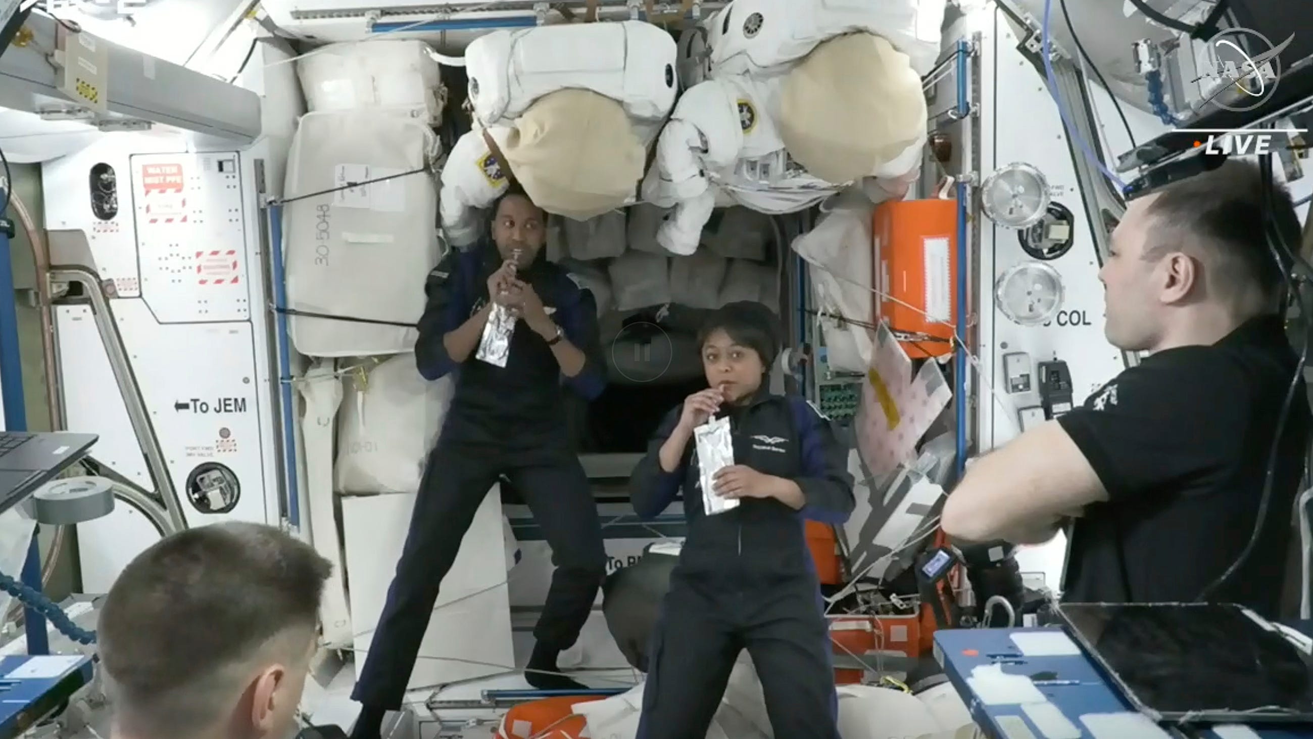 Space station welcomes 2 Saudi visitors, including kingdom's 1st female astronaut