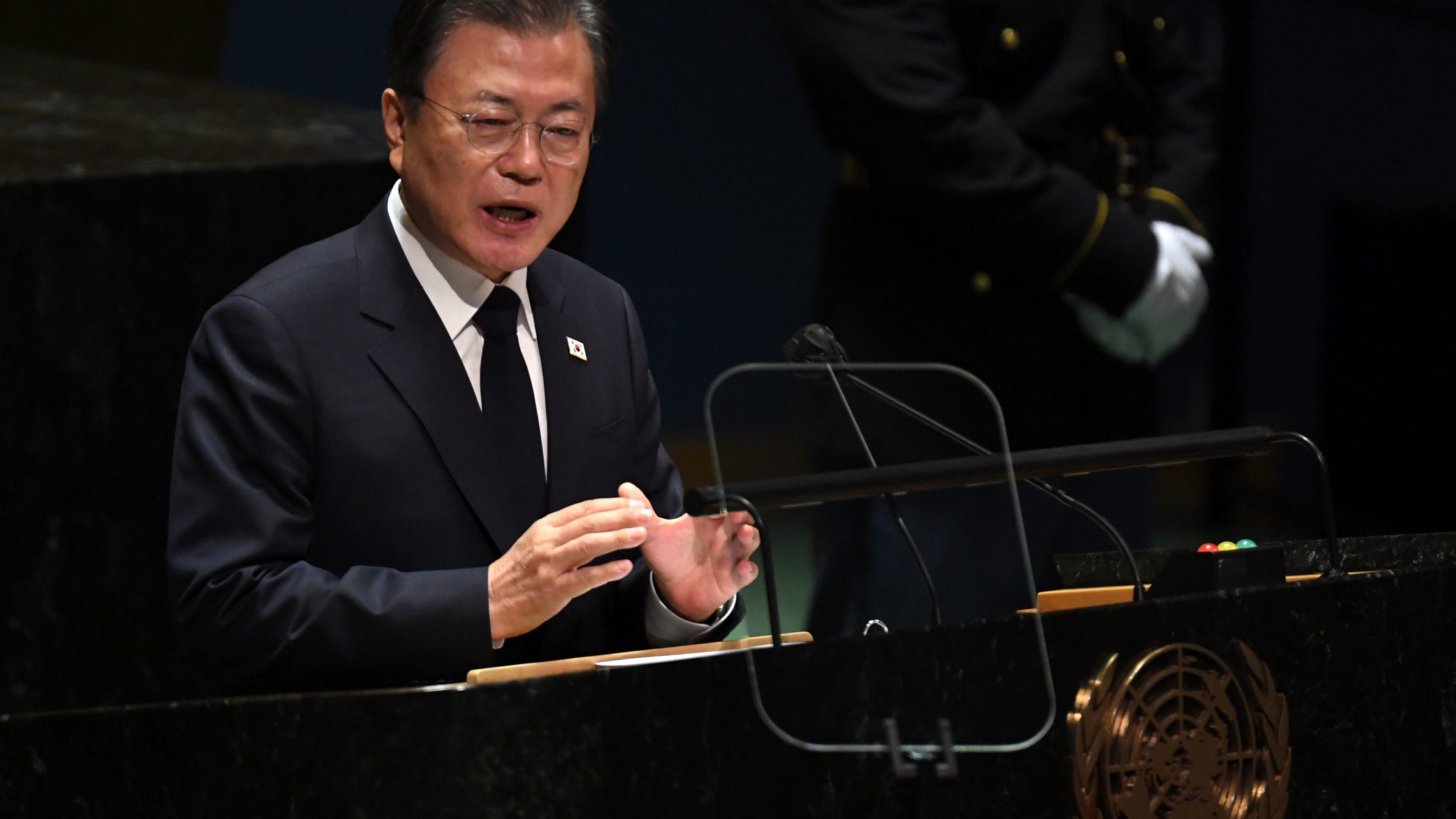 At UN, Moon pushes peace with NKorea after missile tests