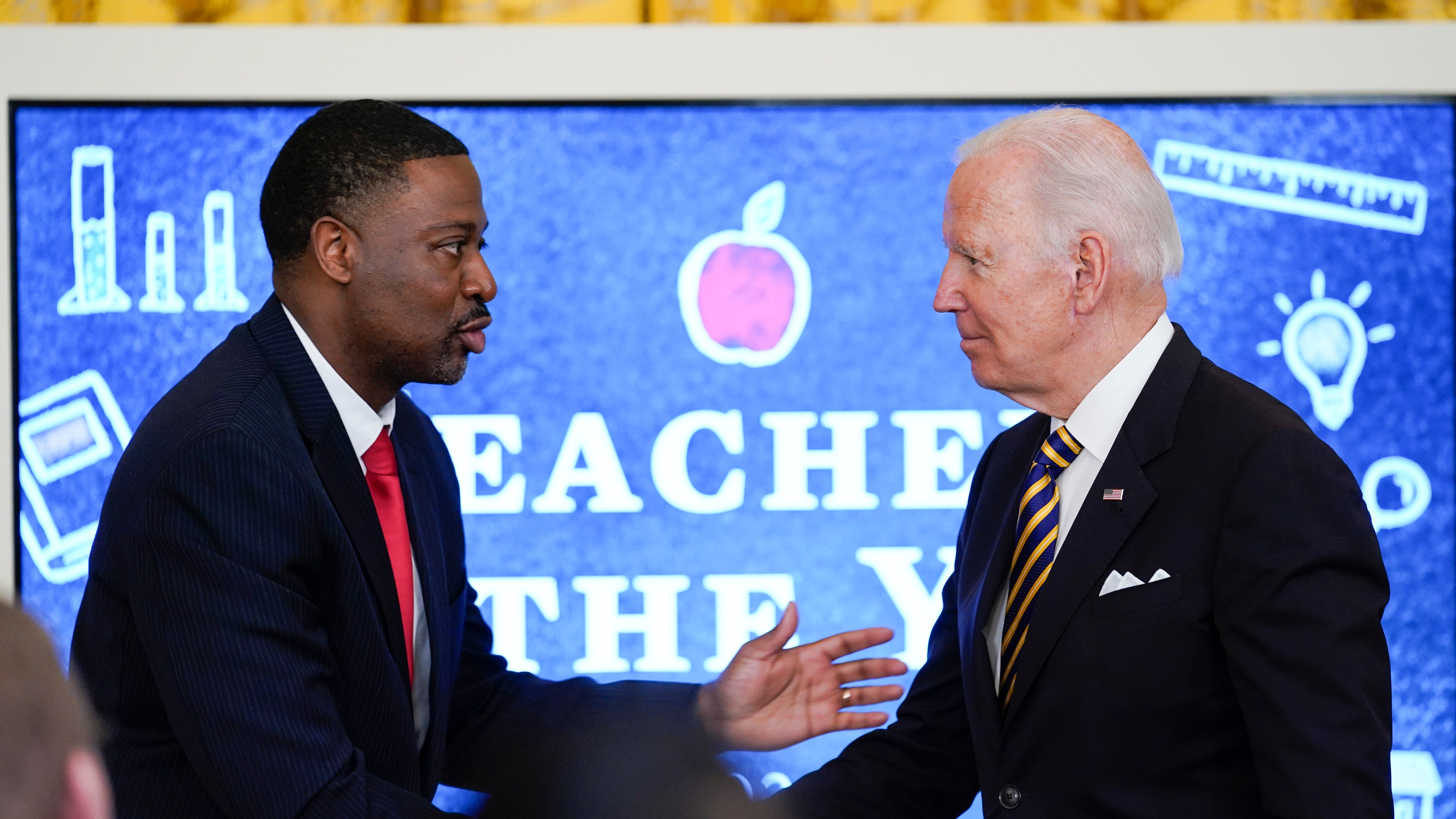 Emotional Biden says teachers helped him overcome stutter