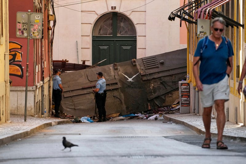 APTOPIX Portugal Streetcar Derailed