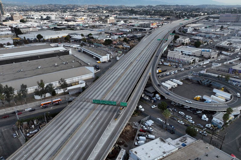 APTOPIX Freeway Fire Los Angeles