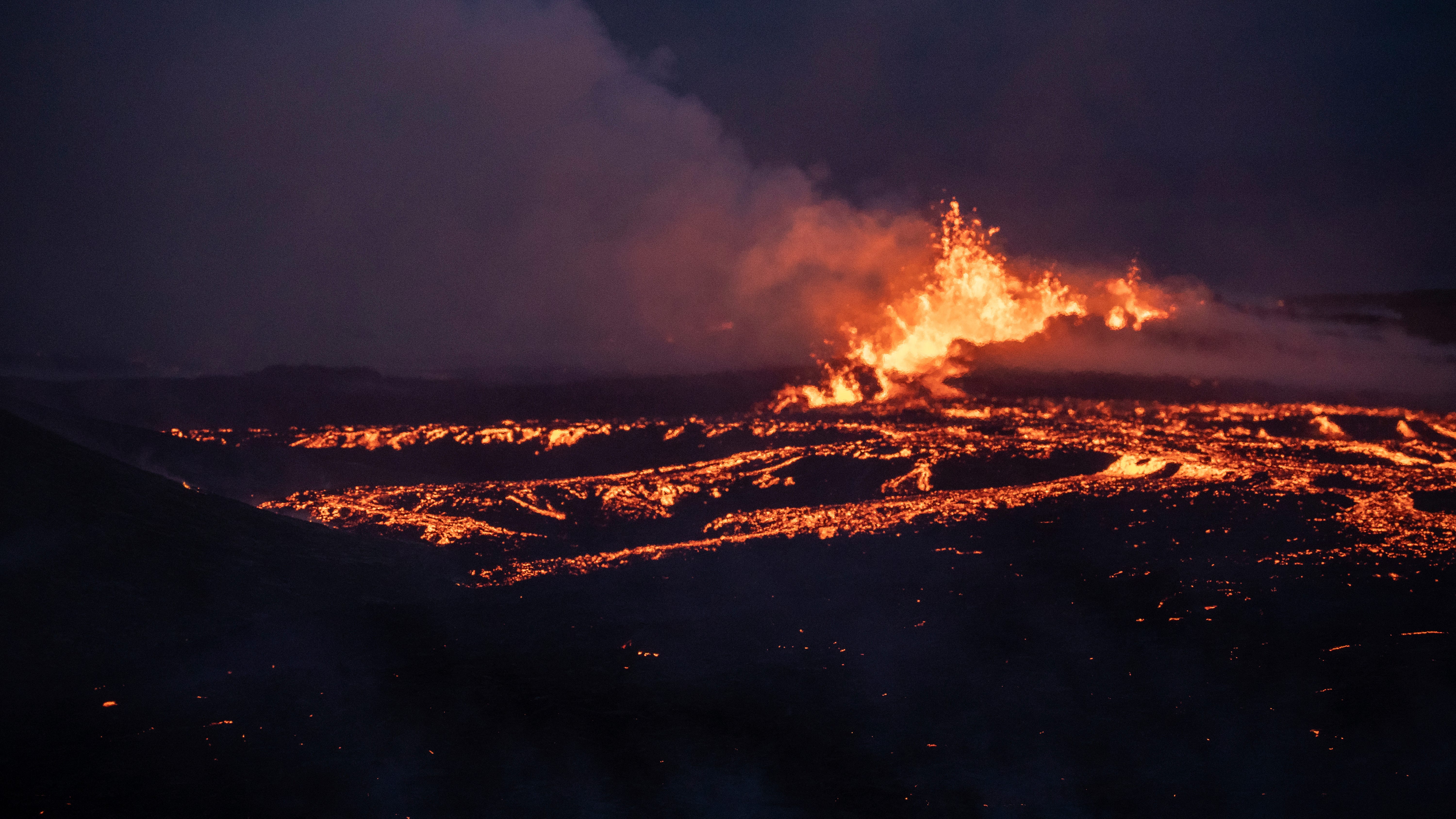 Iceland warns tourists to stay away from volcano erupting with lava and noxious gases