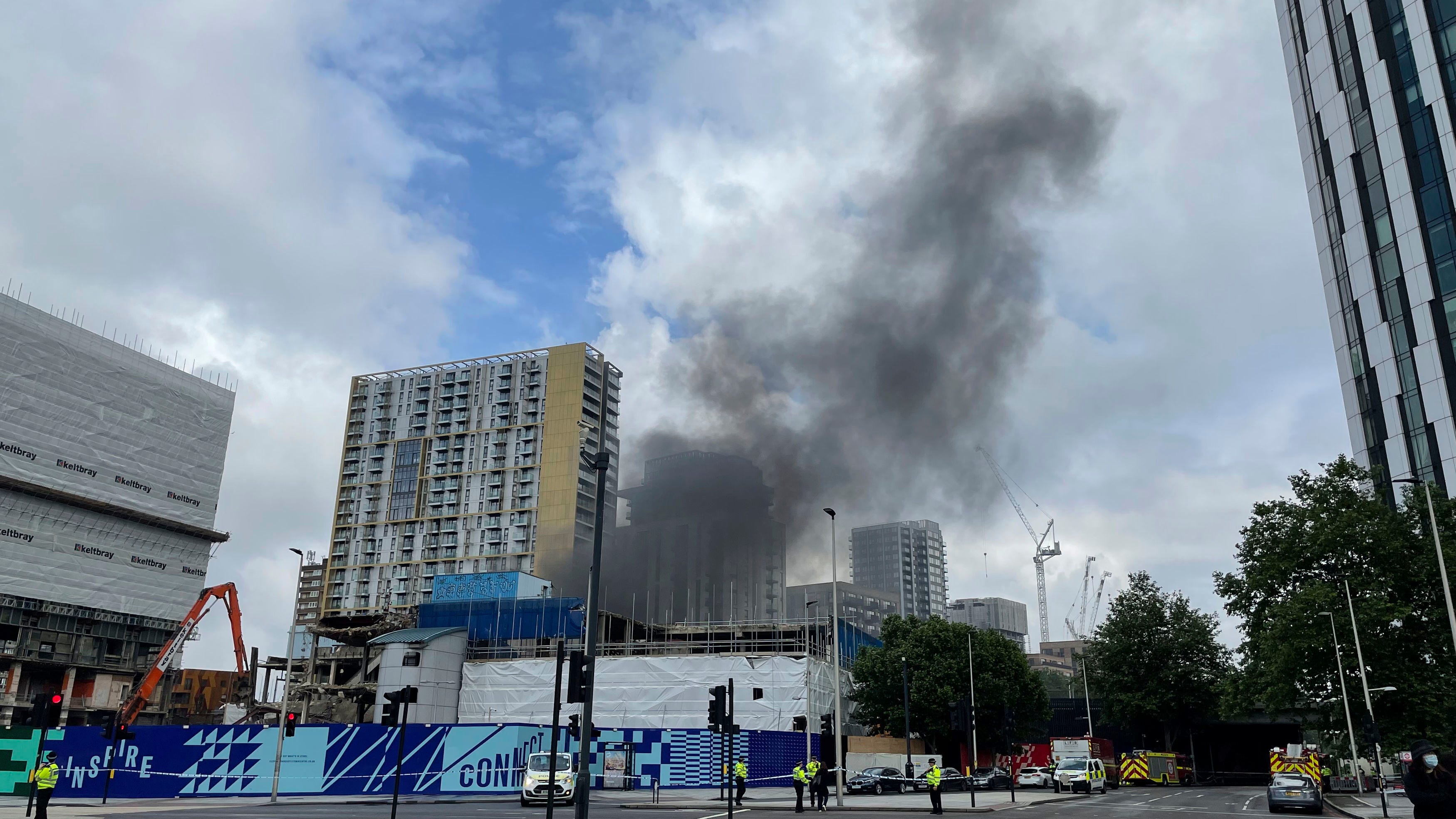 Big fire breaks out near London's Elephant & Castle station
